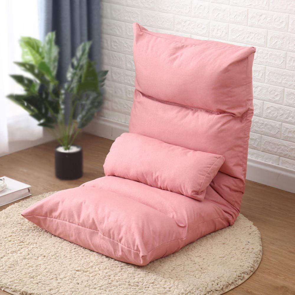 JIAHENGY Ergonomic Back Support Chair - Adjustable Floor Sofa for Dorm, Office & Gaming - Pink Comfort Seat for Computer Work, Leisure & Nap Time