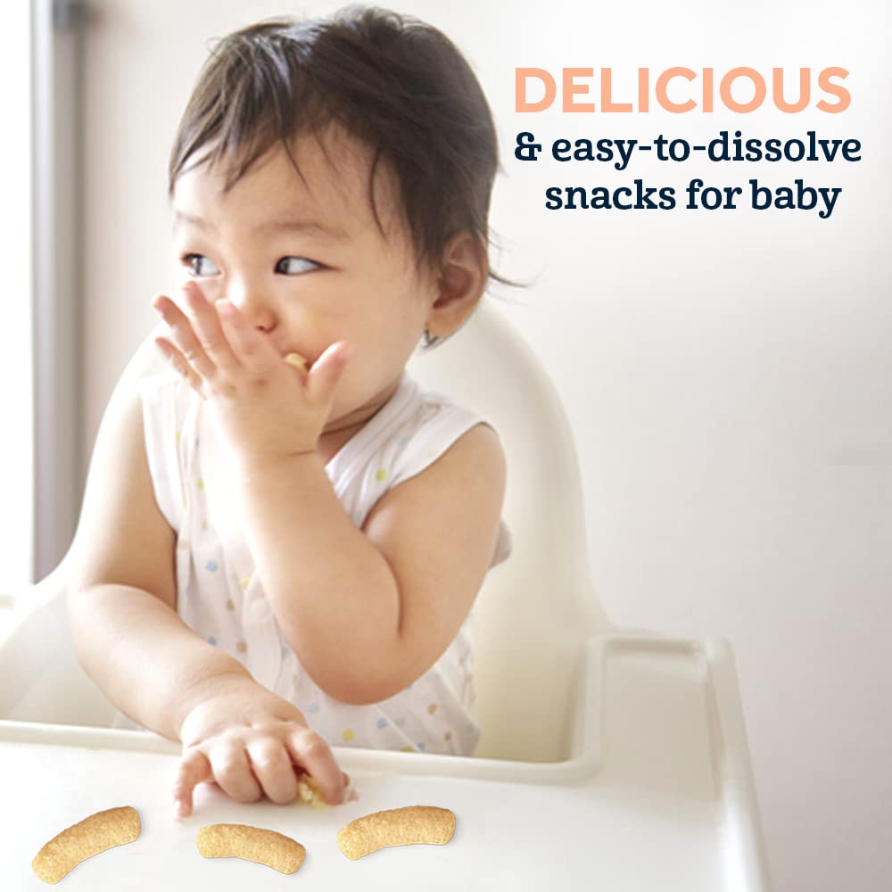 Organic Gerber Baby Snacks - Lil Crunchies Apple Sweet Potato Flavor, 1.48oz Pack (24 Packs) | Healthy Toddler Finger Food for On-the-Go, Daycare & Travel Snacking