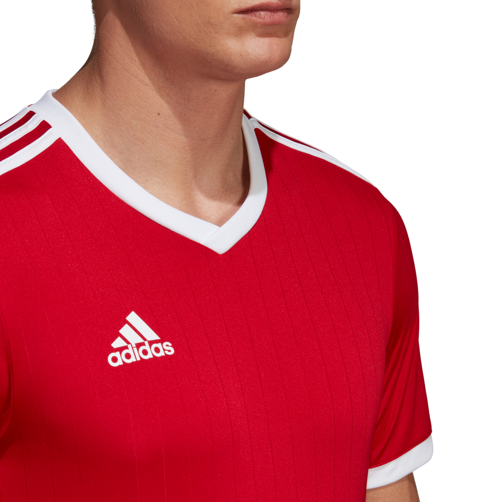 Adidas Adult Tabela 18 Soccer Jersey - Red & White Official Football Shirt for Men & Women - Perfect for Games, Training & Fan Support