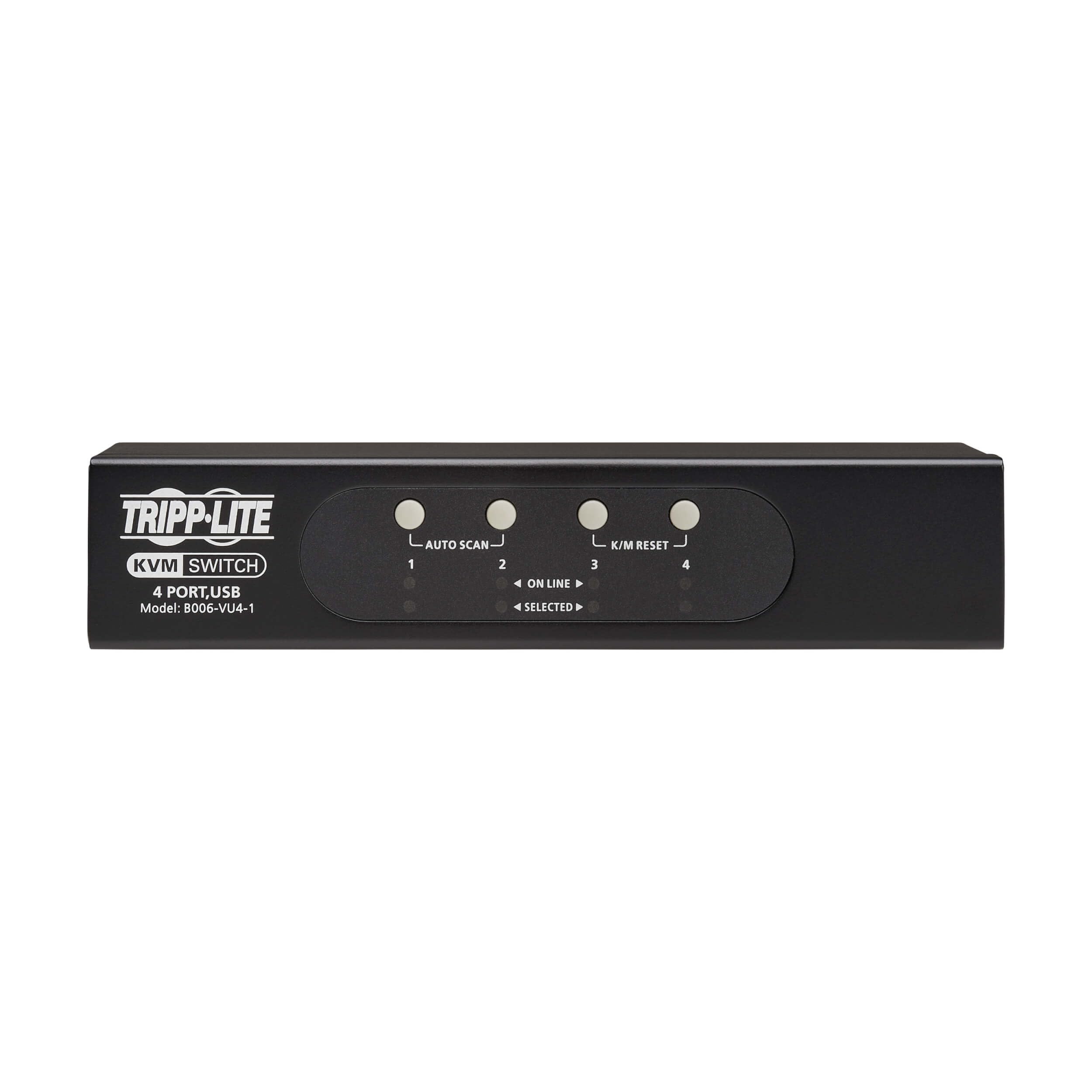 Tripp Lite 4-Port KVM Switch with VGA & USB/PS2 Ports - Control 4 Computers with 1 Monitor for Windows, Mac, Linux - Plug & Play for Home Office, Gaming & IT Workstations - 3 Year Warranty (B006-VU4-1)