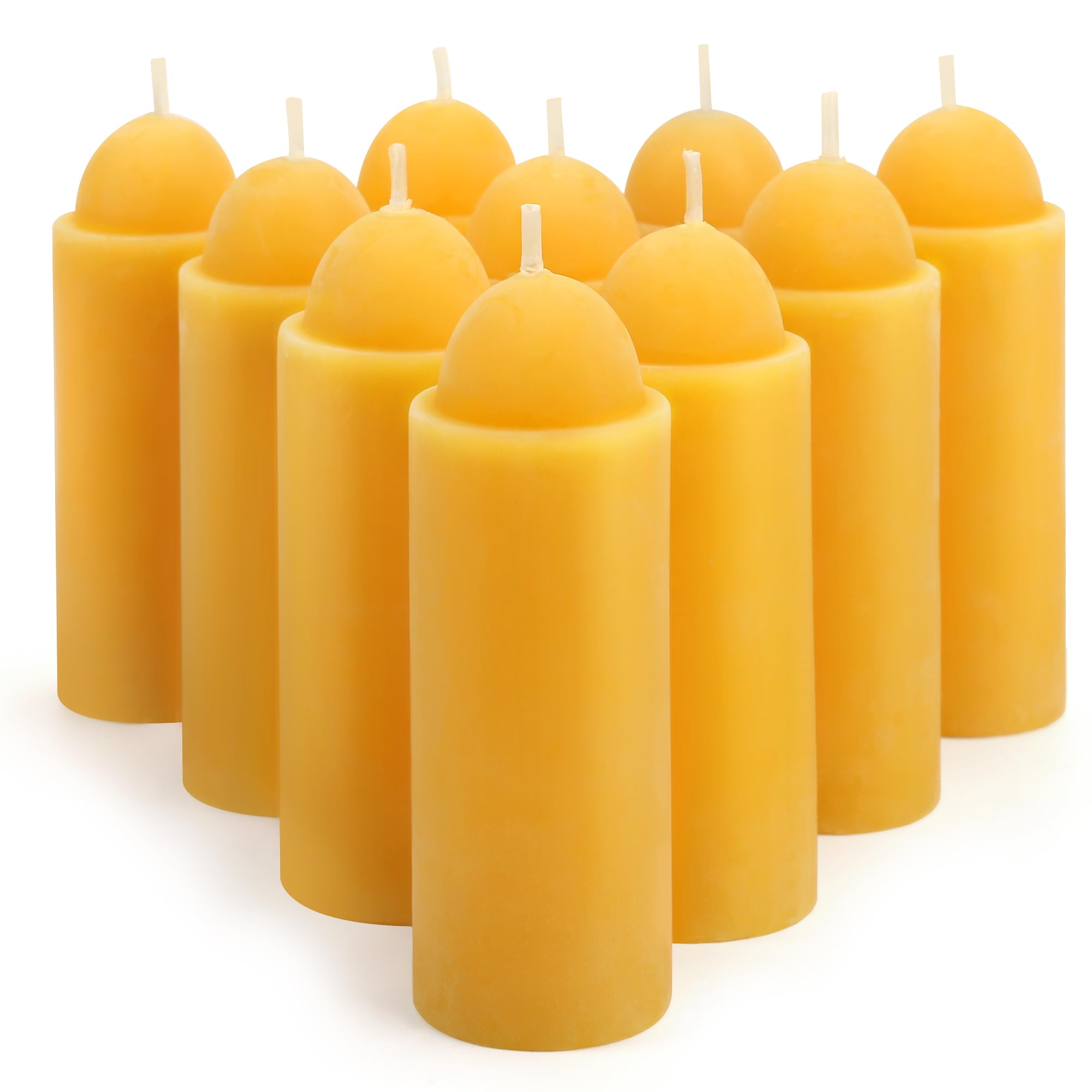 10 Pack Natural Beeswax Candles - 12 Hour Burn Time, Compatible with UCO Candle Lanterns | Emergency Lighting for Camping, Survival Kits & Power Outages - Perfect for Outdoor Adventures & Home Preparedness