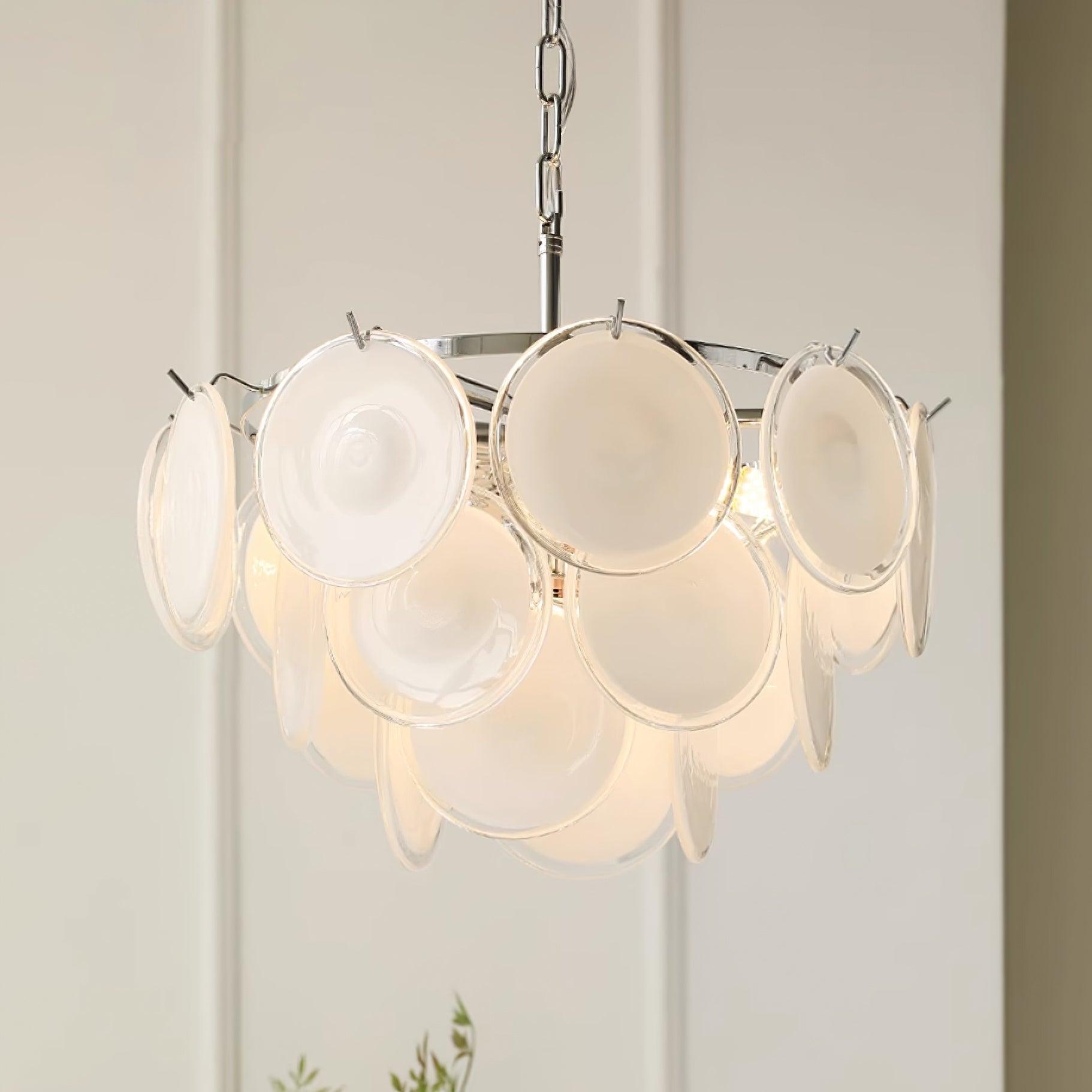 Bettina Murano Glass Chandelier - Elegant Venetian Crystal Lighting Fixture for Dining Room, Living Room & Bedroom Decor