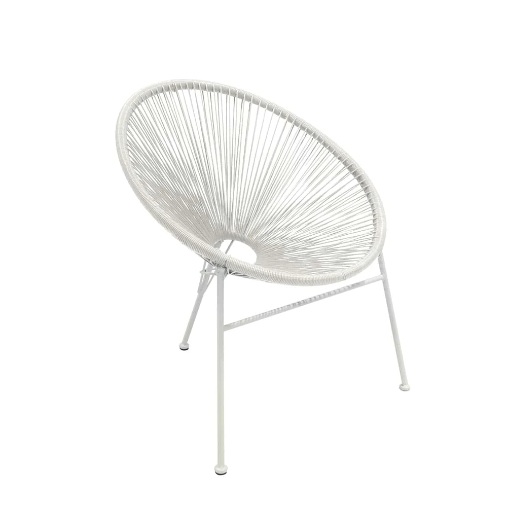 Acapulco Lounge Chair - Modern Woven Rope Outdoor Patio Furniture - Perfect for Poolside, Garden, and Beach Relaxation