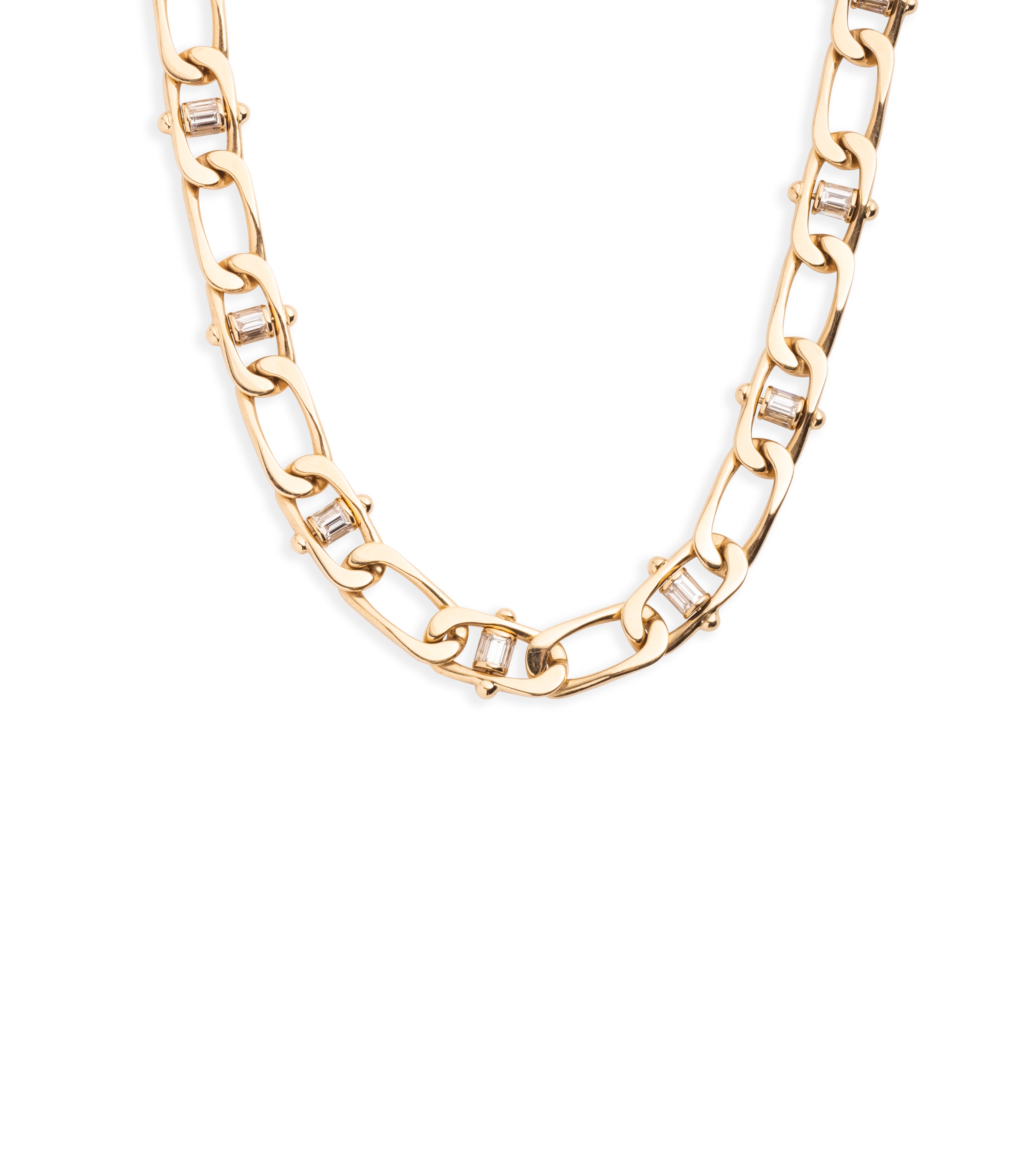 Lovestruck Pierced Diamond Curb Chain Necklace - Elegant 14K Gold Jewelry for Women, Perfect Gift for Anniversary, Valentine's Day & Special Occasions