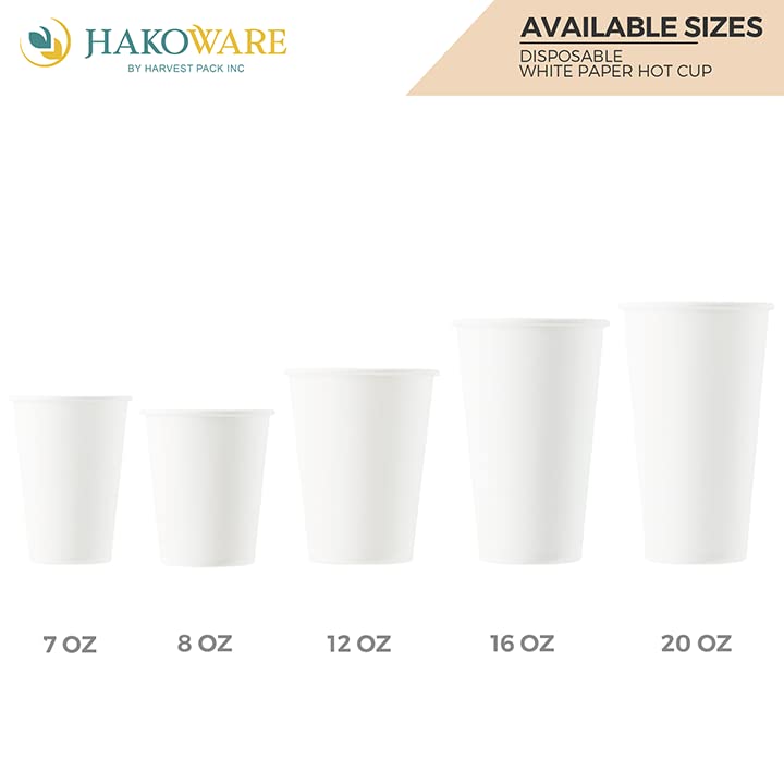 1000 Count 12 oz White Disposable Paper Cups - Hot & Cold Beverage Cups for Coffee, Tea, Cocoa, Cappuccino, Latte | Perfect for Cafes, Offices, Parties & Home Use