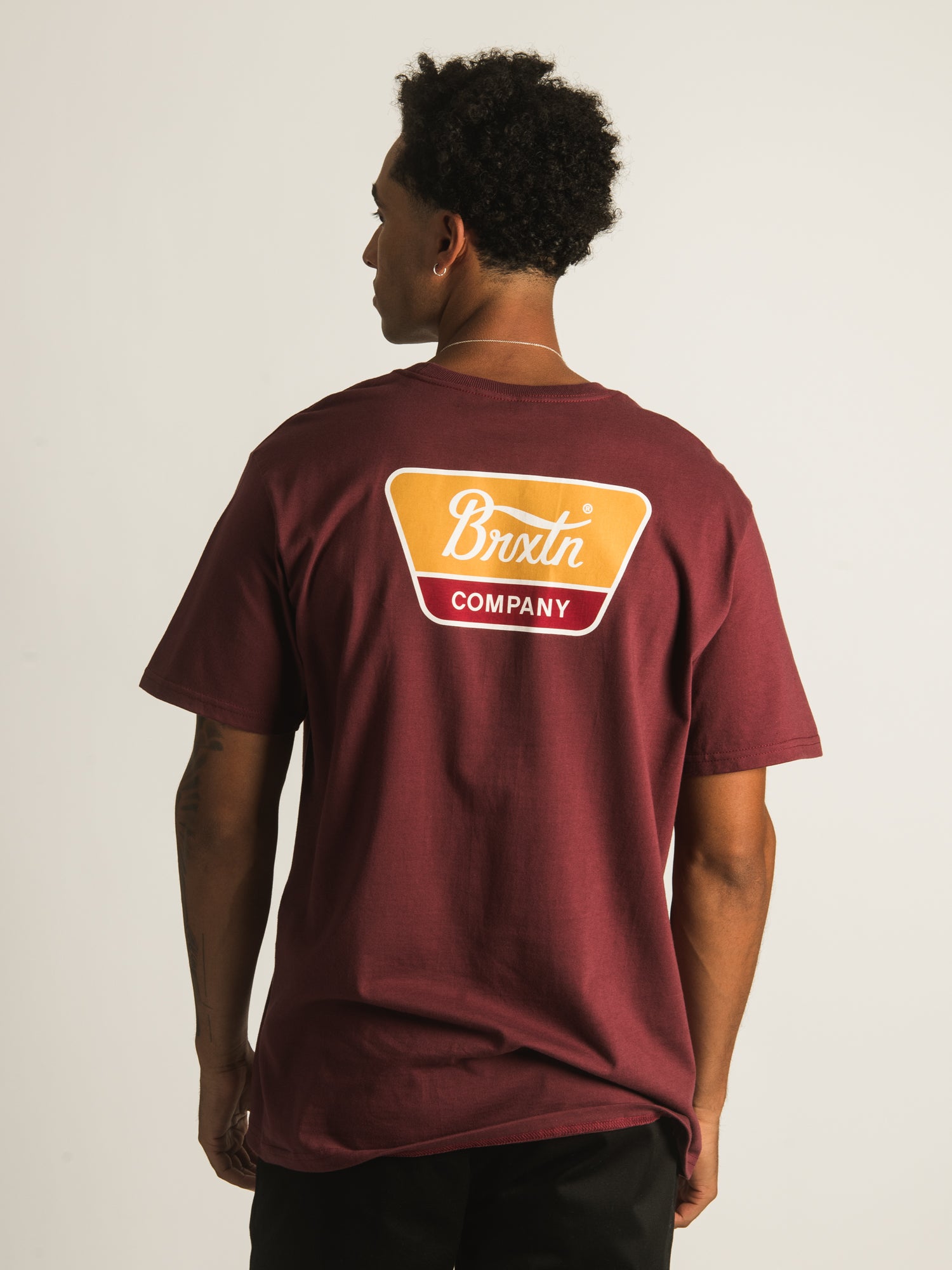 Brixton Linwood Men's T-Shirt - Soft Cotton Short Sleeve Tee for Casual Wear | Clearance Sale | Perfect for Streetwear, Summer Outfits & Everyday Comfort