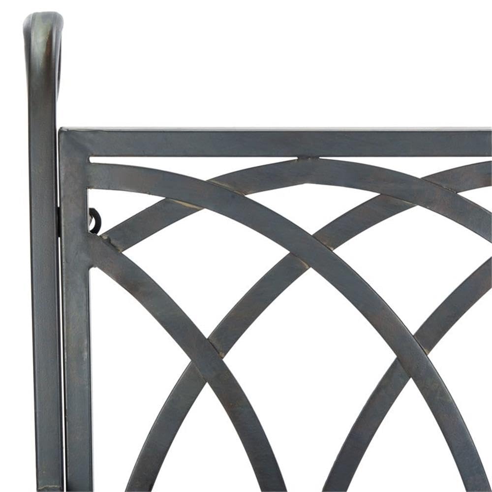 SAFAVIEH PAT5021A Outdoor Rock Bench - Pearl White - Weather-Resistant Garden Seating for Patio, Lawn & Backyard Decor