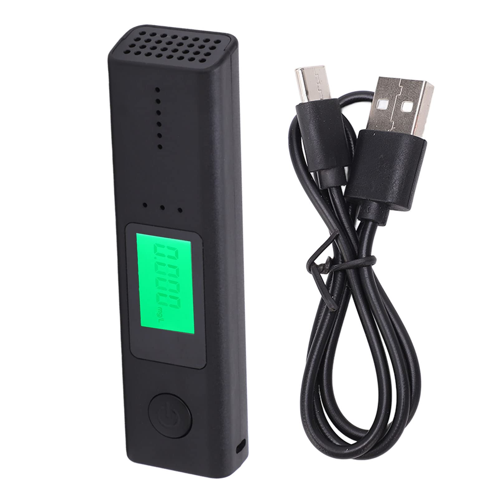 Rechargeable Digital Breathalyzer with LCD Display - Non-Contact Alcohol Tester with 3-Color Indicator for Personal & Professional Use - Perfect for Home, Workplace, and Road Safety Checks