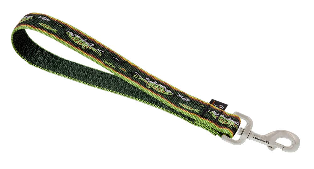 LupinePet Originals 1 Inch Brook Trout 11 Inch Dog Training Tab Leash for Medium & Large Dogs - Perfect for Outdoor Adventures & Obedience Training