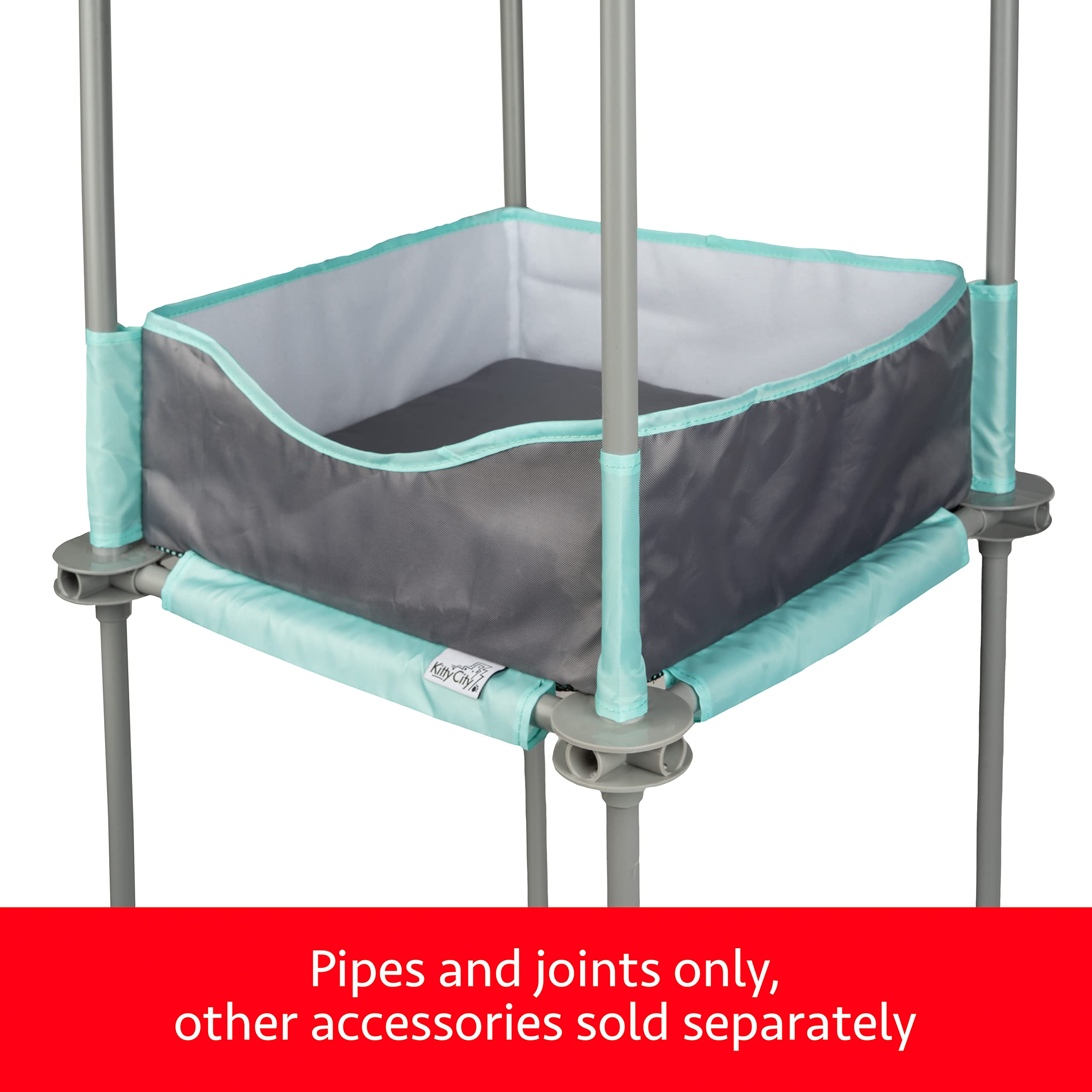 Kitty City Outdoor Catio Furniture & Play Kits for Cats - Durable Pipes & Joints - Perfect for Backyard, Patio & Indoor Cat Enrichment