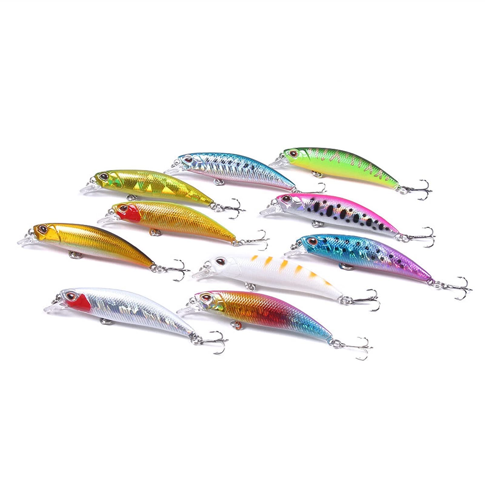 Premium Fishing Crankbait Lure - 4.7/2.7/0.39 Inch Hard Bait Minnow with Attractants - Green Color for Bass, Trout & Freshwater Fishing - Ideal for Casting, Trolling & Ice Fishing Tackle Accessories