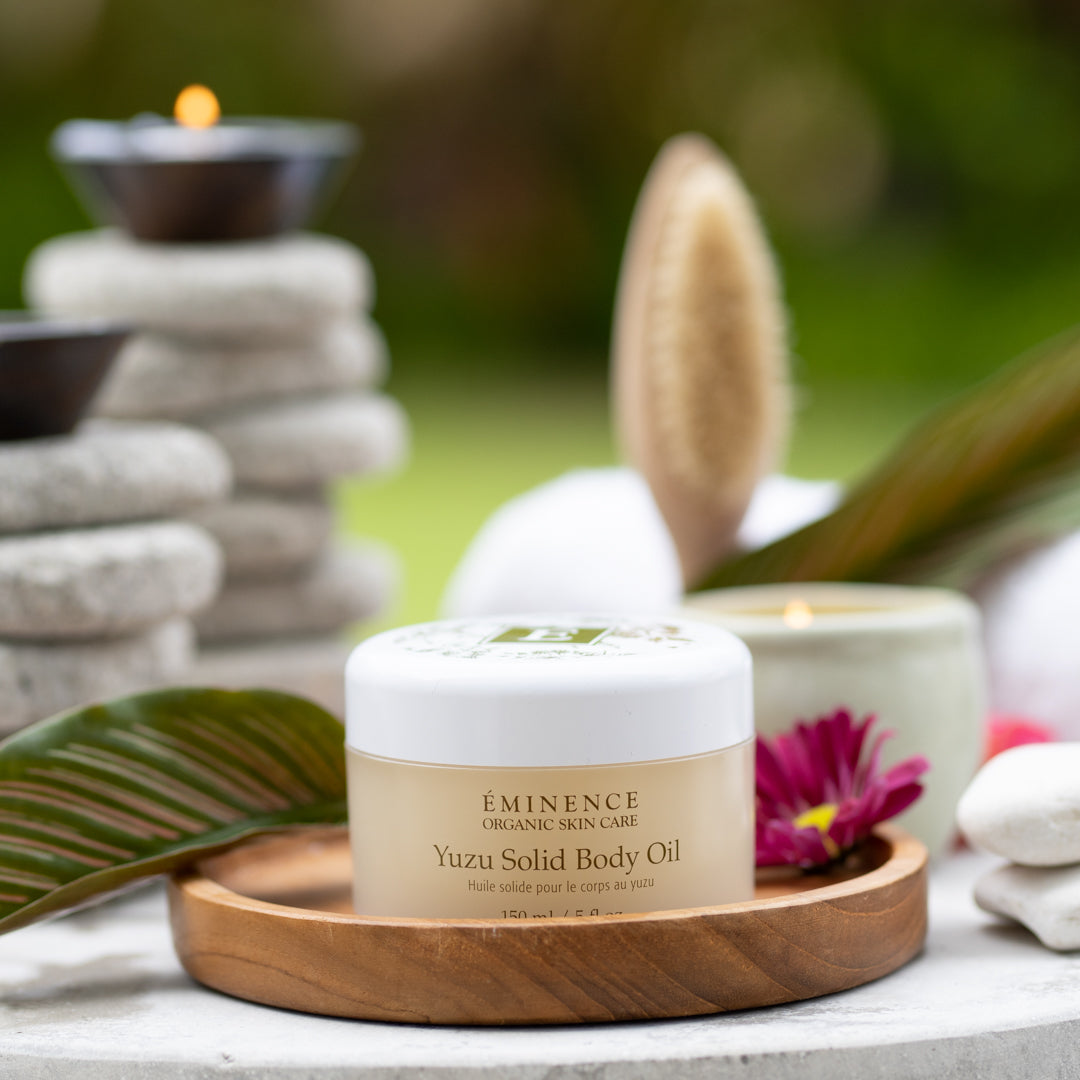 Eminence Organics Yuzu Solid Body Oil - Hydrating & Nourishing Dry Skin - Perfect for Massage, Spa & Daily Moisturizing