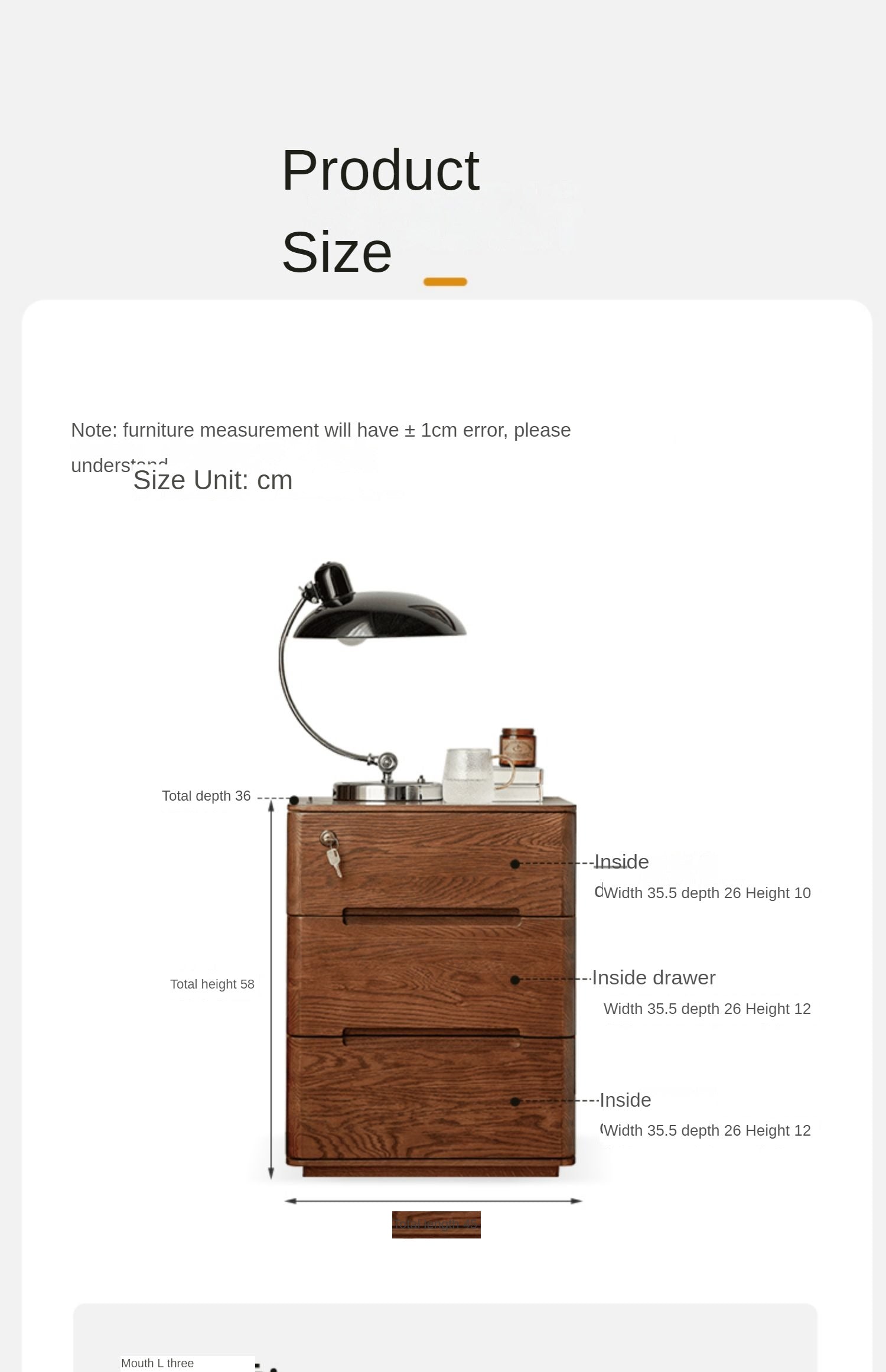 Solid Oak Wood Nightstand with Lock - Stylish and Secure Bedside Table for Bedroom Decor