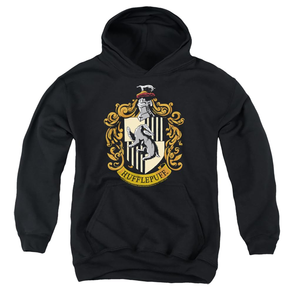 Harry Potter Hogwarts Crest Hoodie for Kids & Youth - Boys & Girls with Free Stickers - Perfect for School, Cosplay & Harry Potter Fan Gifts