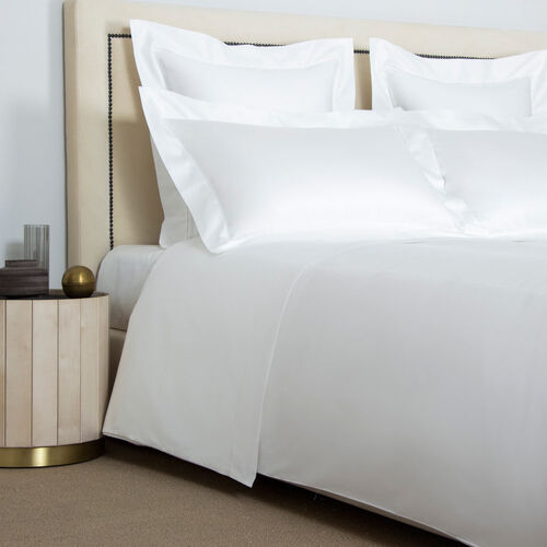 Frette Luxury Single Ajour King Duvet Cover - 100% Premium Cotton White Bedding Set for Master Bedroom & Guest Room Decor