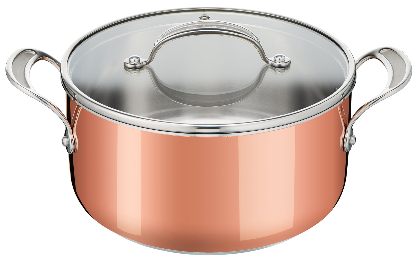 Tefal Premium Triply Copper Induction Stewpot 24cm with Lid - Jamie Oliver Collection | User Manual & FAQs Included | Perfect for Soups, Stews & Slow Cooking