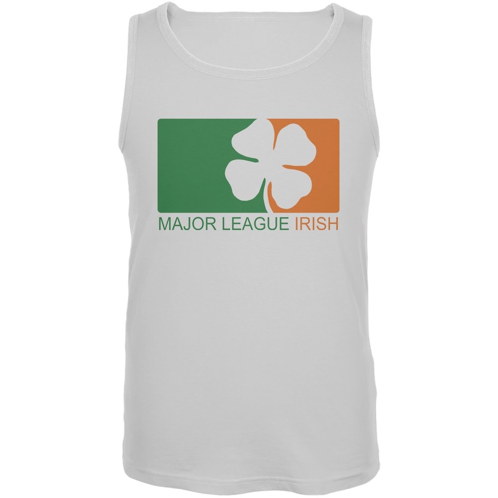 St. Patrick's Day Irish Clover White Tank Top for Men - Comfortable Breathable Athletic Shirt for Pub Crawls, Parades & Celtic Festivals