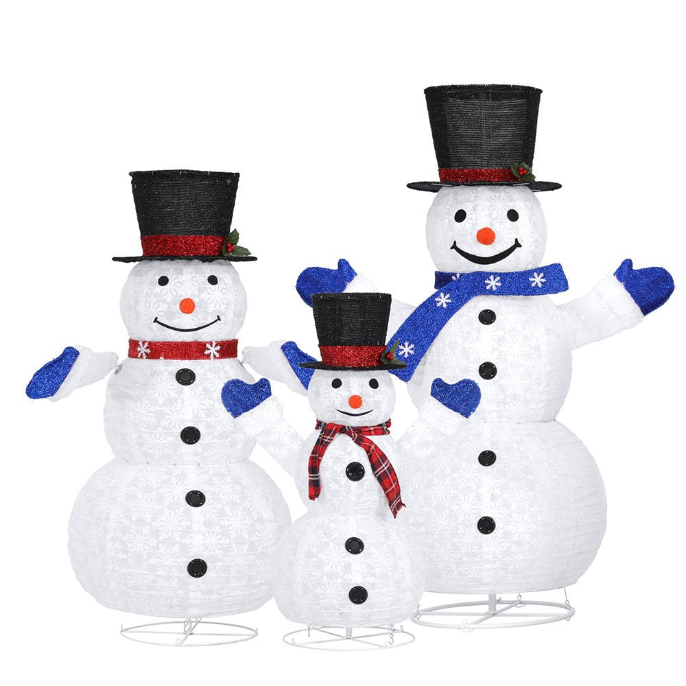 330 LED Christmas Fairy Lights with 3 Snowman Decorations - Indoor/Outdoor Holiday String Lights for Home, Tree, and Party Decor