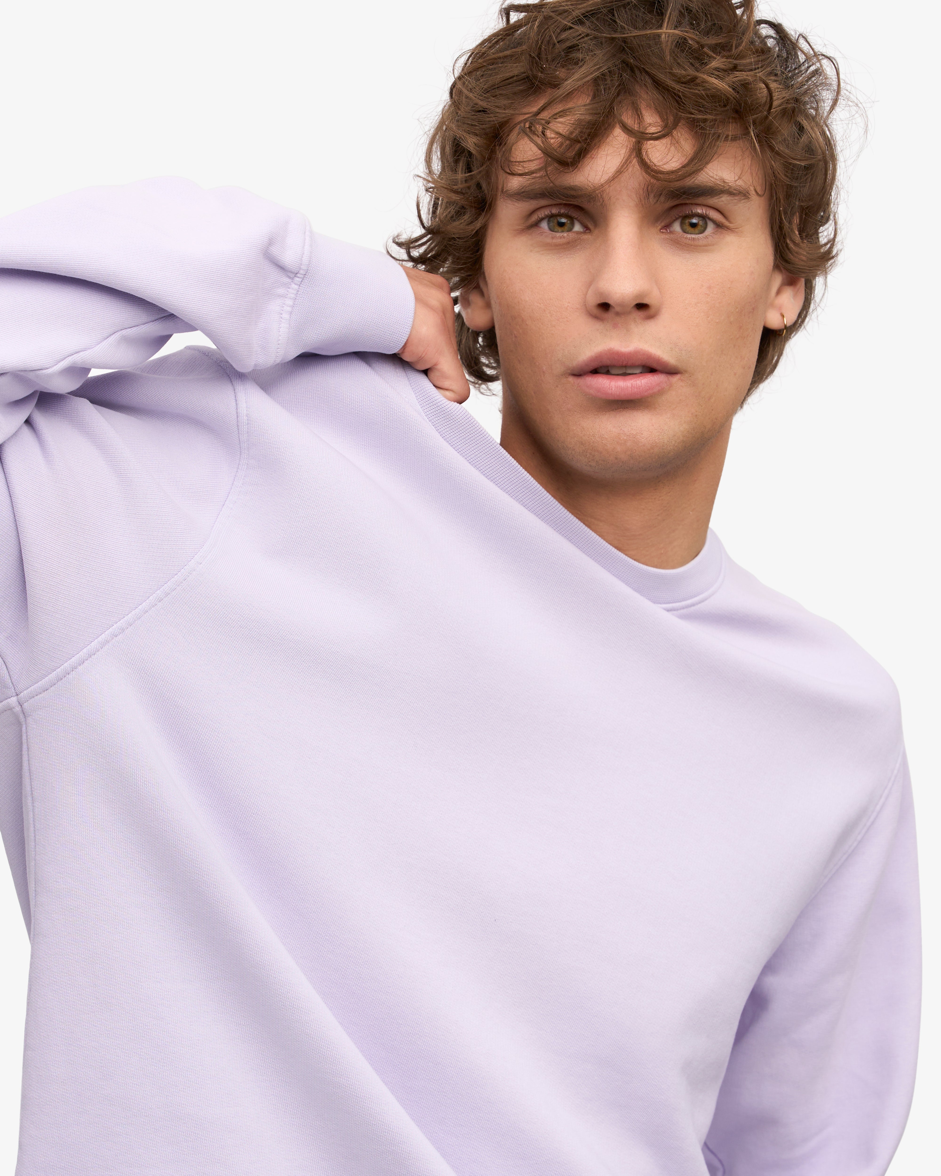 Organic Cotton Classic Crew Neck T-Shirt - Soft Lavender Color for Women | Casual Wear, Layering & Everyday Comfort