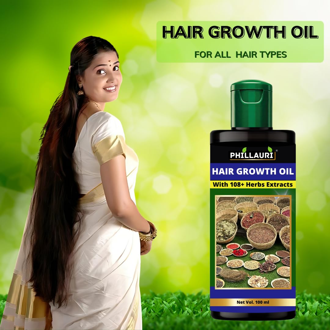 Organic Hair Growth Oil for Men & Women - 100ml | Herbal Infused Treatment for Thicker, Stronger Hair | Perfect for Daily Nourishment & Scalp Care