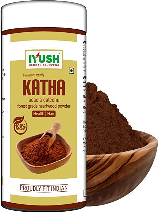 Organic Katha Powder for Natural Hair Coloring & Growth | Acacia Catechu Powder (100g) - Herbal Hair Dye for Brown Shades & Traditional Paan Ingredient | Perfect for DIY Hair Care & Asian Culinary Uses