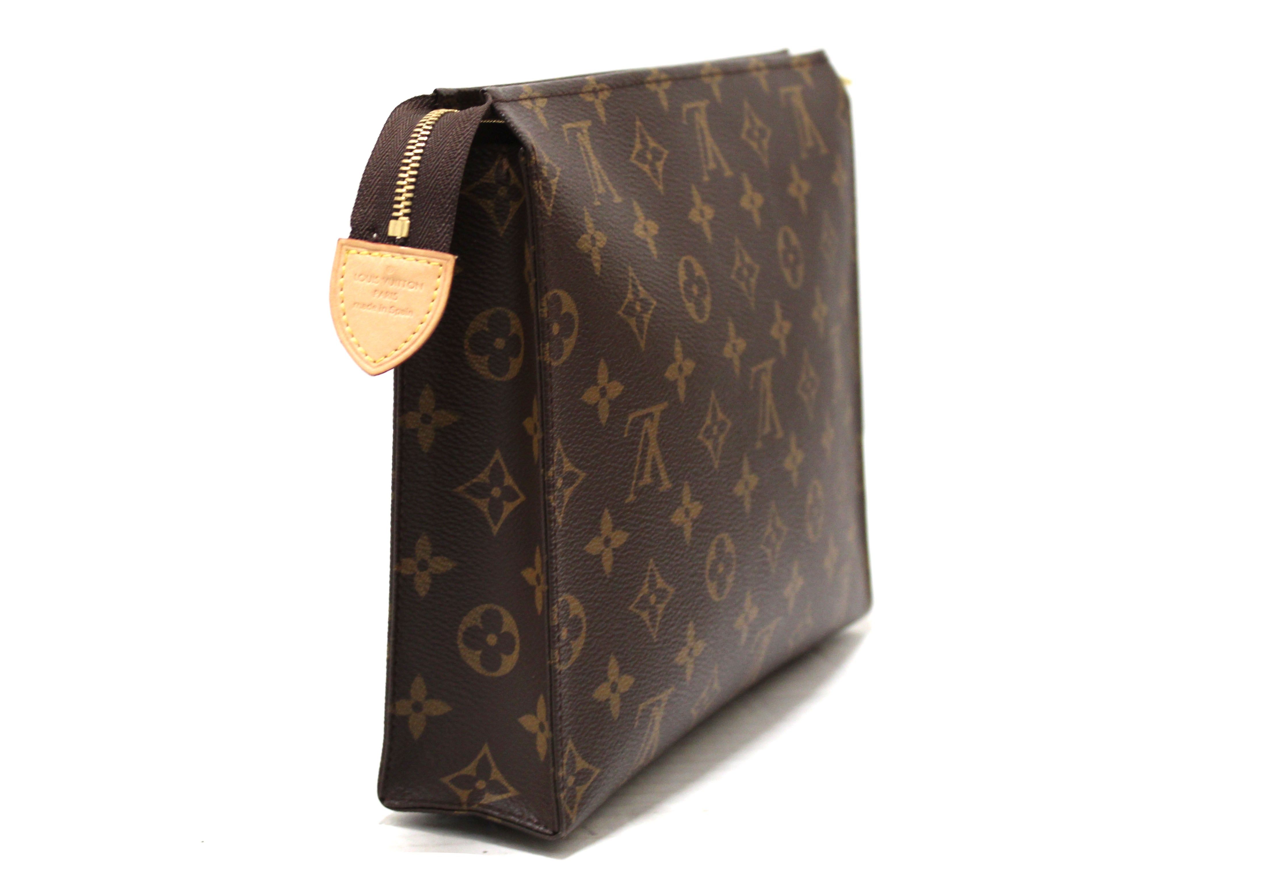 Authentic Louis Vuitton Monogram Canvas Toiletry Pouch 26 - Luxury Travel Cosmetic Bag for Women & Men, Perfect for Makeup Organizer, Toiletries Case, Gym Essentials Pouch