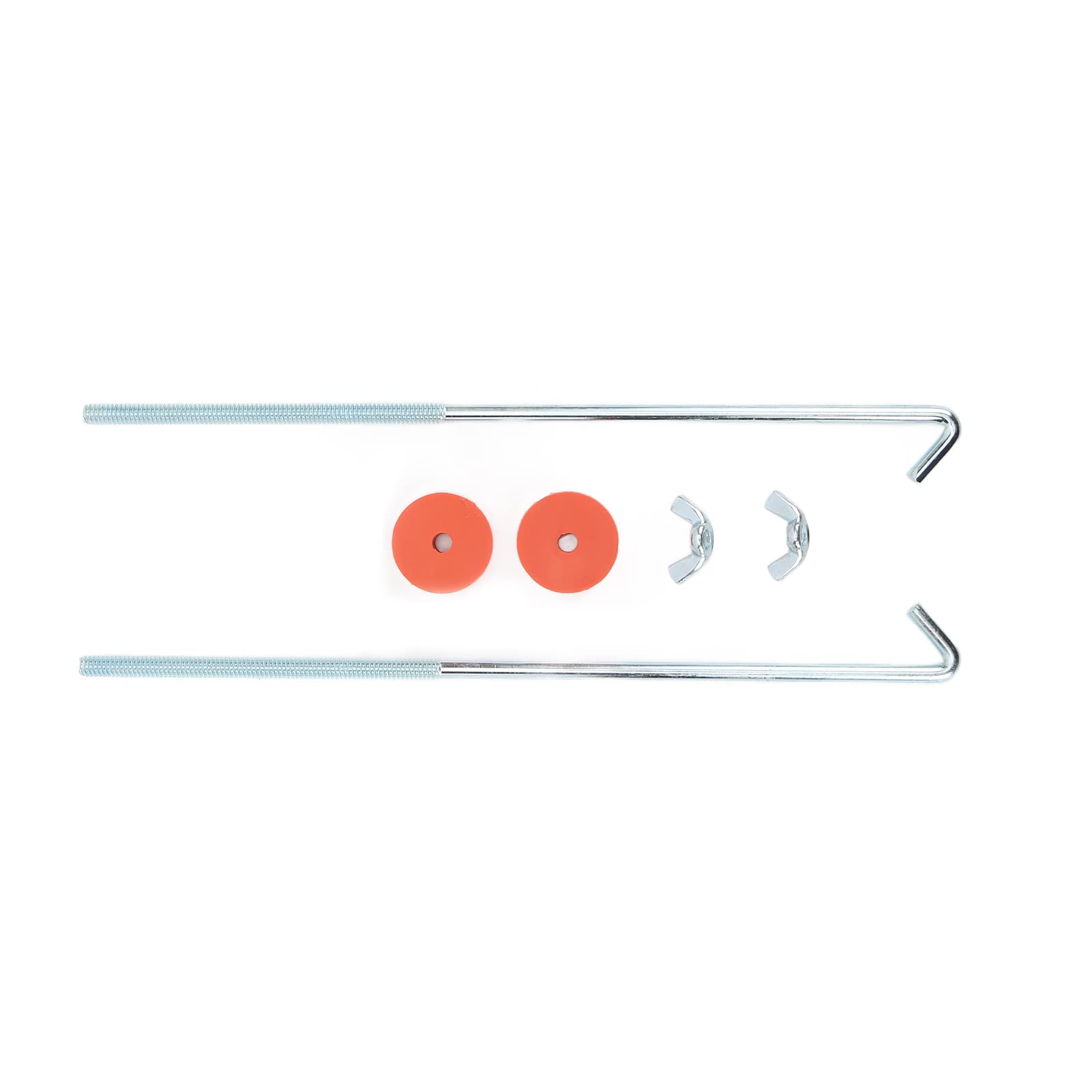 Uxsiya 10in Universal Battery Hold Down Kit - Rust Proof Chrome Aluminum Alloy J Hook for Car Batteries - Perfect for Vehicle Maintenance & Battery Replacement