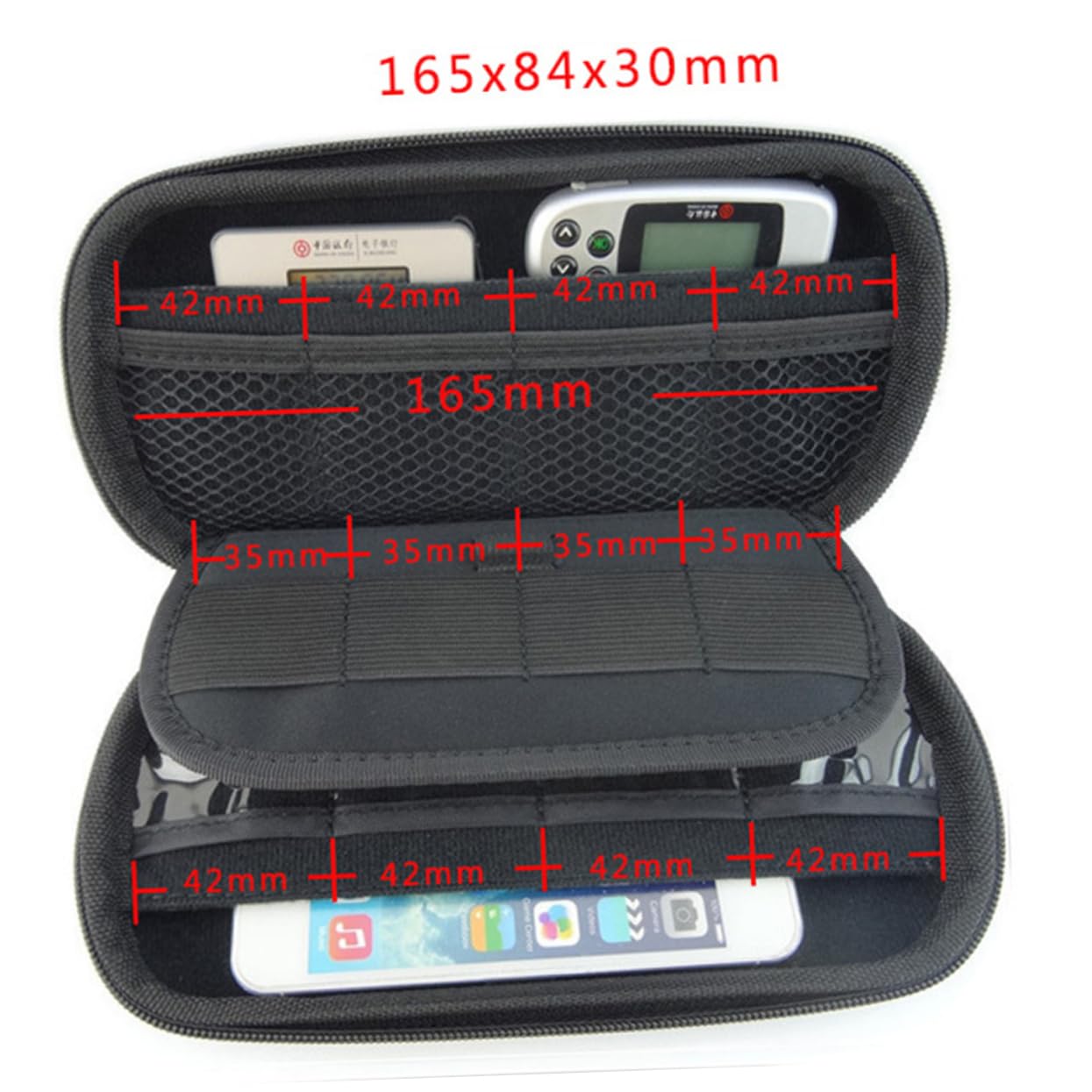 OSALADI Shockproof Protective Case for Earphones & Flash Drives - Durable EVA Material Hard Drive Pouch, Compact & Sturdy Black Storage Bag - Perfect for Travel, Office, and Daily Electronics Organization