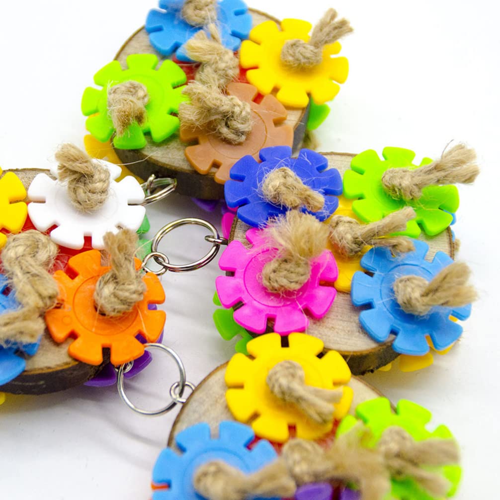 Colorful Parrot Chewing Toy - Hanging Bird Toy for Parrots, Macaws & Cockatoos - Durable & Safe Bird Chewing Supplies - Perfect for Cage Enrichment & Playtime