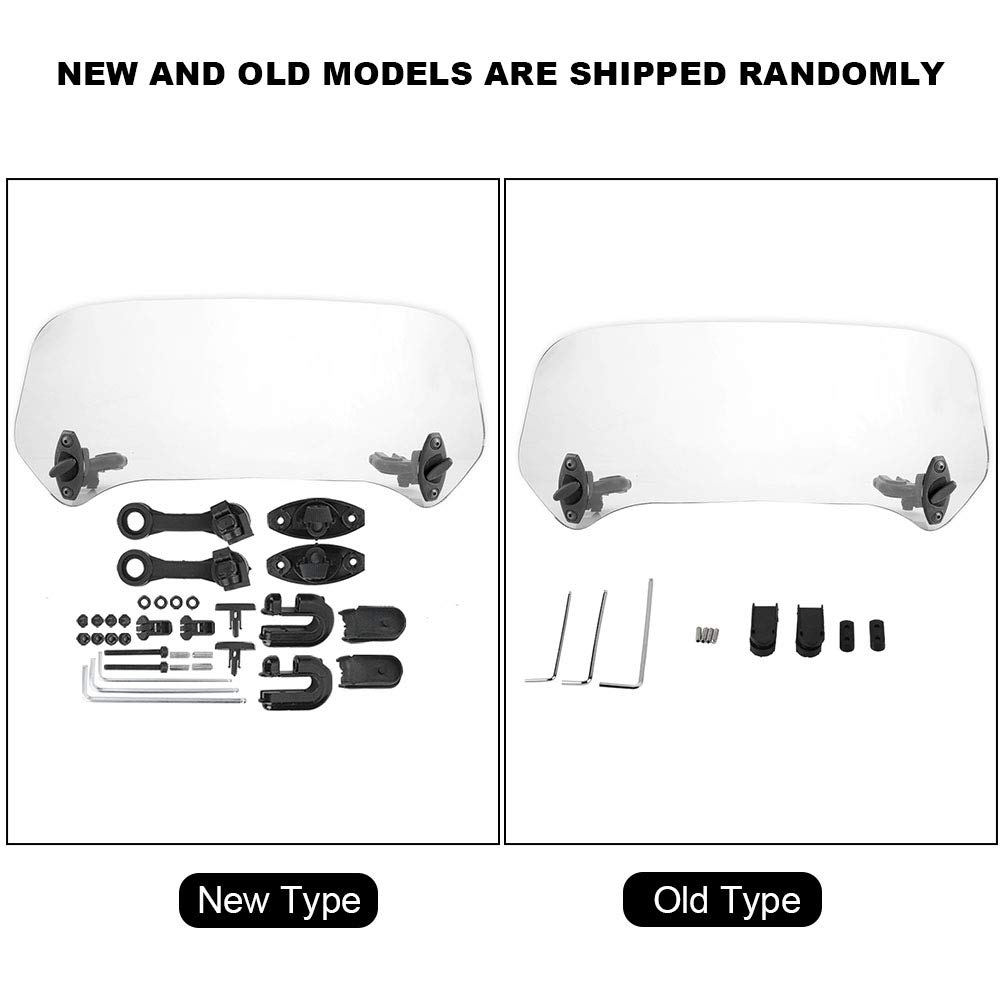 Universal Motorcycle Windshield - Adjustable Transparent Spoiler for Riding Comfort