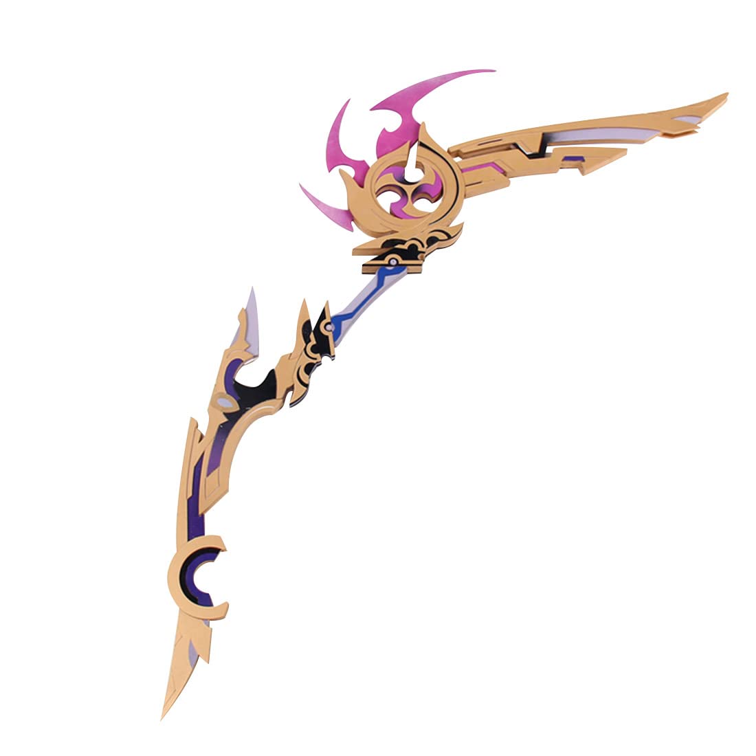 FINER SHOP Genshin Impact Cosplay Sword - 130cm Thundering Pulse Detachable Bow for Yoimiya, Tartaglia, Ganyu & Fischl | Halloween Cosplay Weapons & Accessories | Perfect for Anime Conventions, Costume Parties & Themed Events