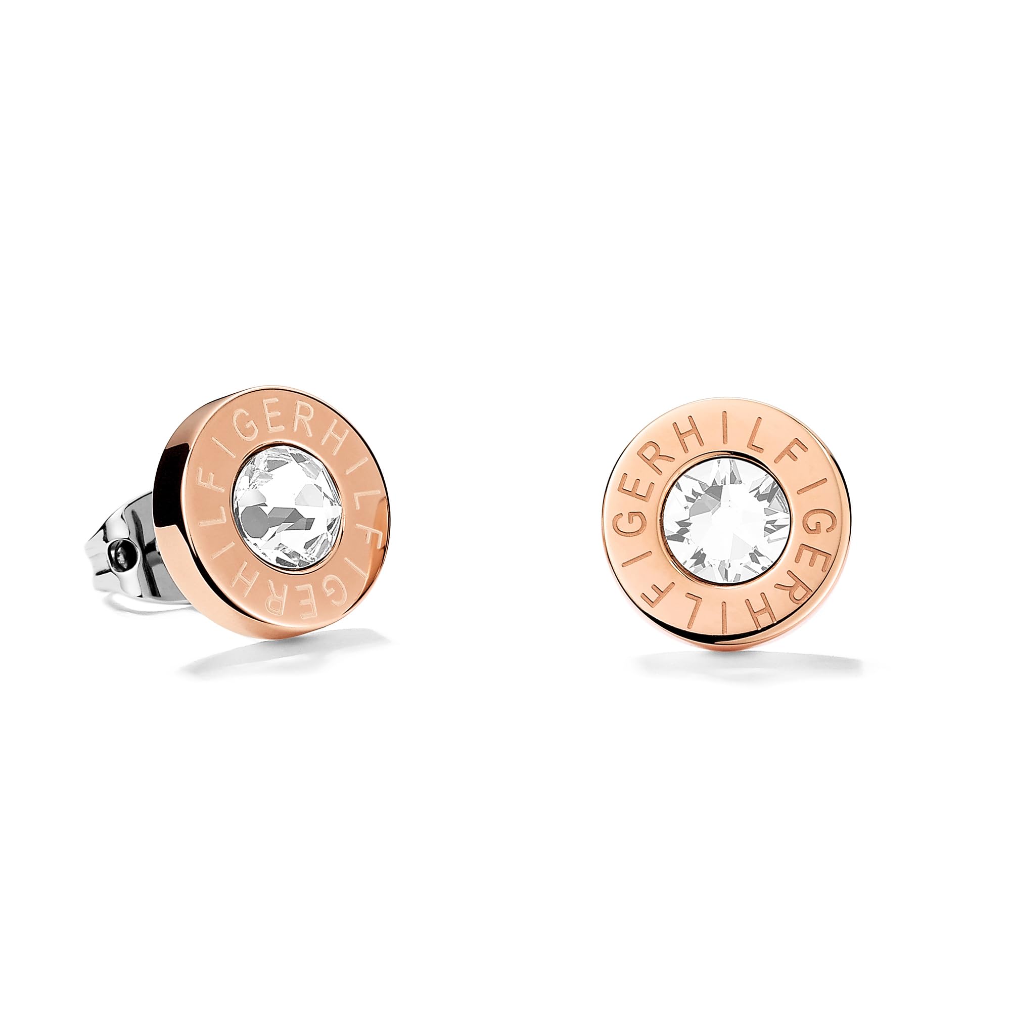 Tommy Hilfiger Crystal Stud Earrings for Women - Stainless Steel Jewelry for Daily Wear