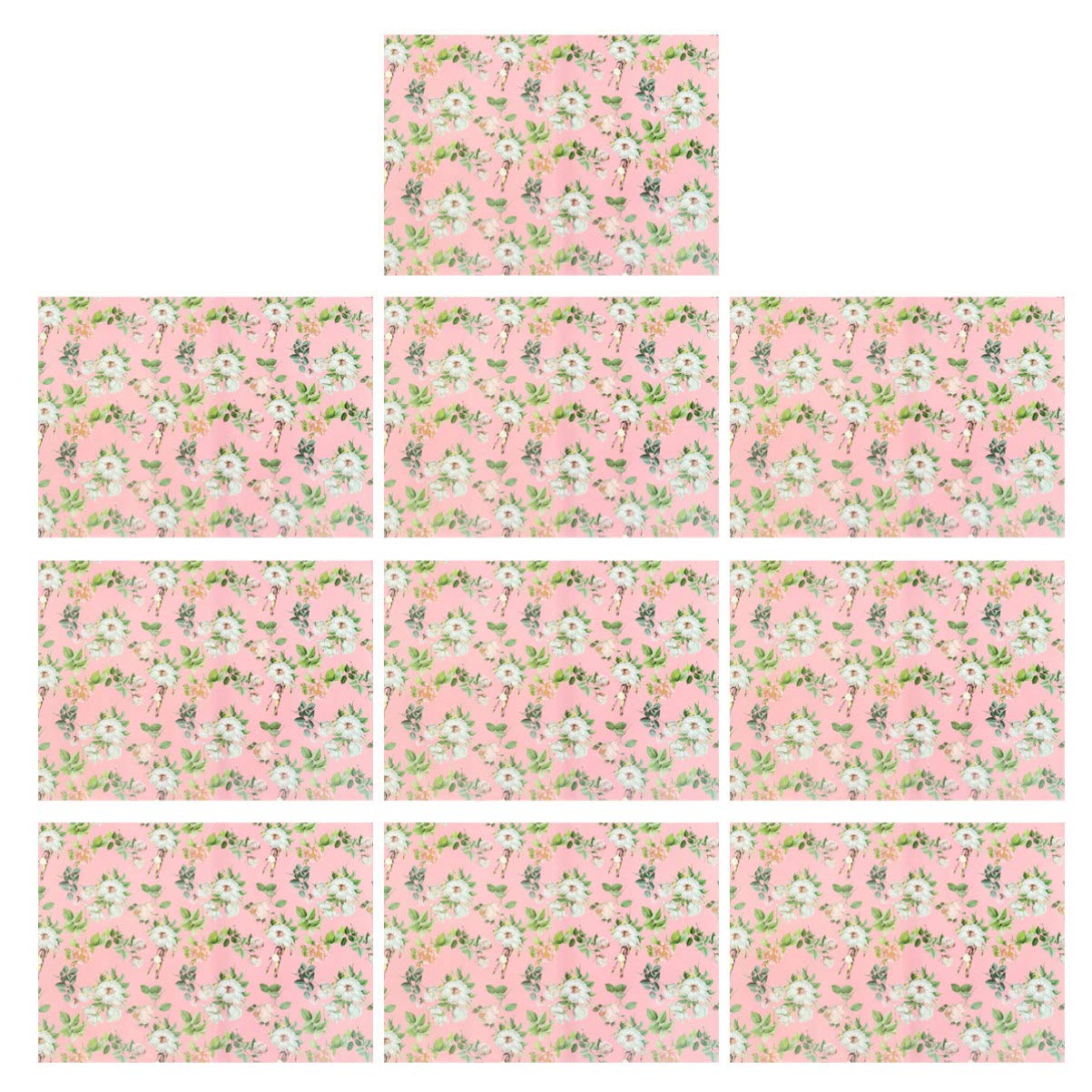 10pcs Floral Wrapping Paper - Premium Gift Packaging Sheets for Bouquets, Wedding & Party Decorations | Pink Flower Shop Supplies for Florists & DIY Enthusiasts | Perfect for Bridal Showers, Birthdays & Home Decor