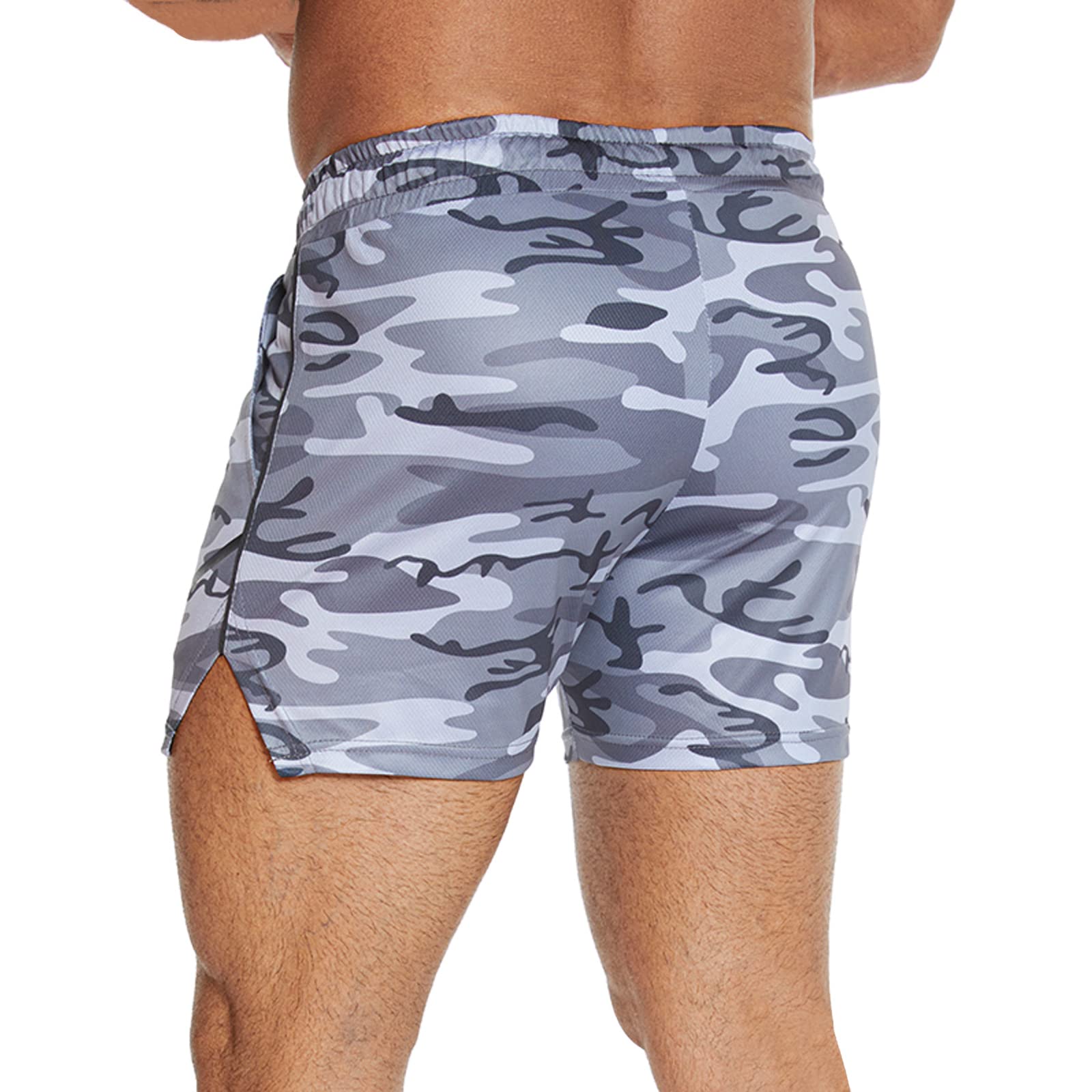 CEHT Men's Workout Running Shorts - Lightweight Athletic Gym Shorts with Zipper Pockets - Perfect for Jogging, Training & Casual Wear