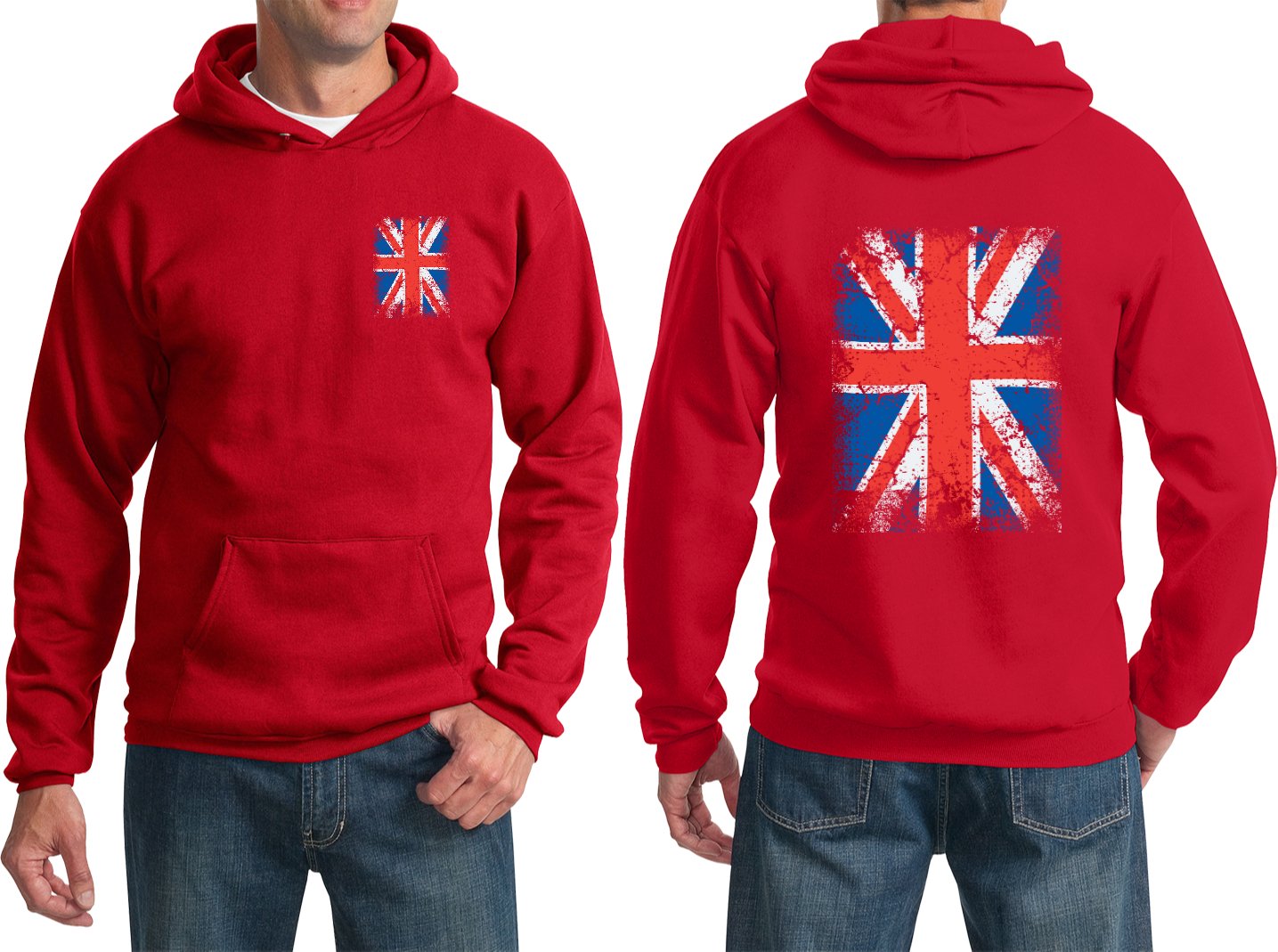 Stylish Union Jack Hoodie for Men & Women - Front & Back British Flag Design - Perfect for Casual Wear, Street Fashion & UK Pride Events