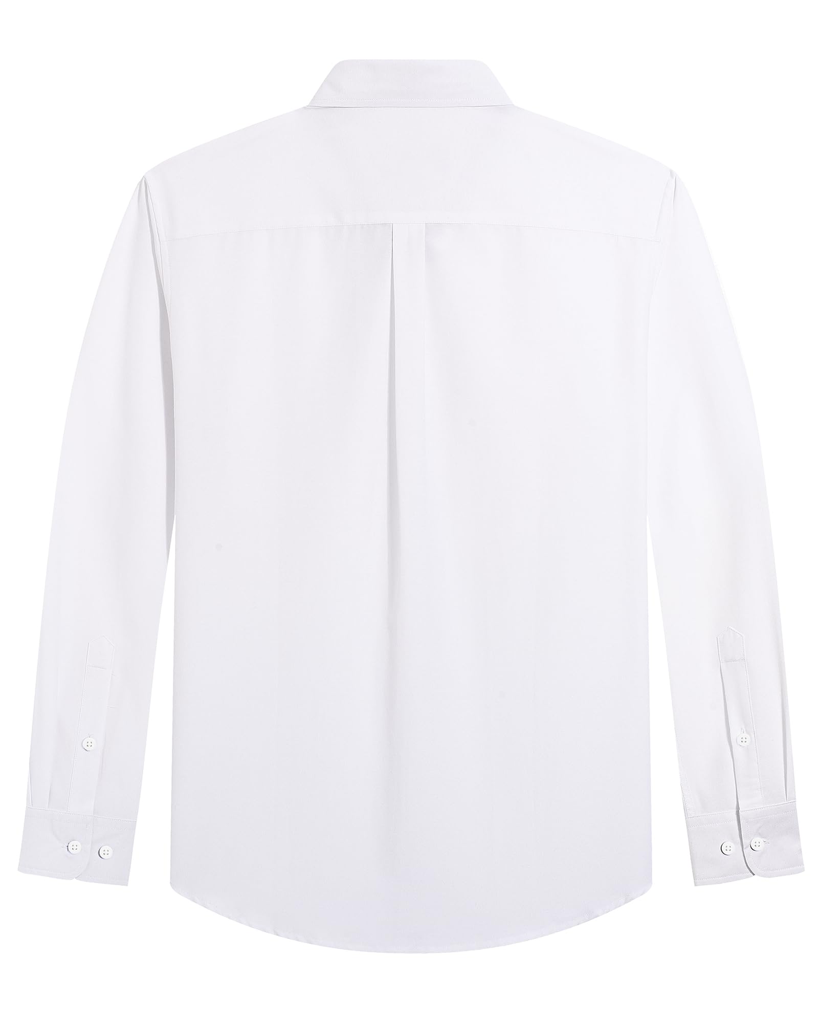 J.VER Men's Classic Oxford Shirt - Solid Color Casual Button Down Collar Long Sleeve Dress Shirt with Chest Pocket | Office Wear, Business Casual & Smart Outfits
