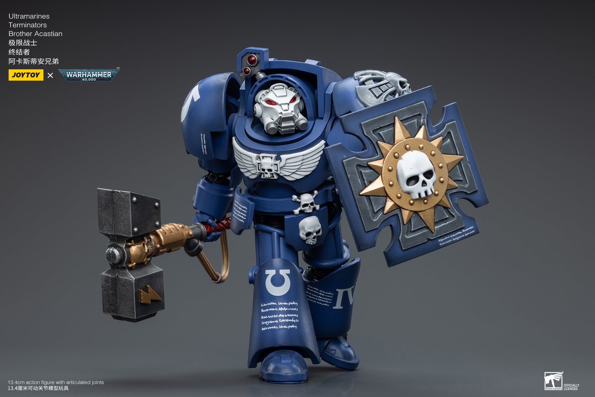 1/18 JOYTOY Warhammer 40K Ultramarines Terminator Brother Acastian Action Figure - Collectible Miniature for Tabletop Gaming & Display