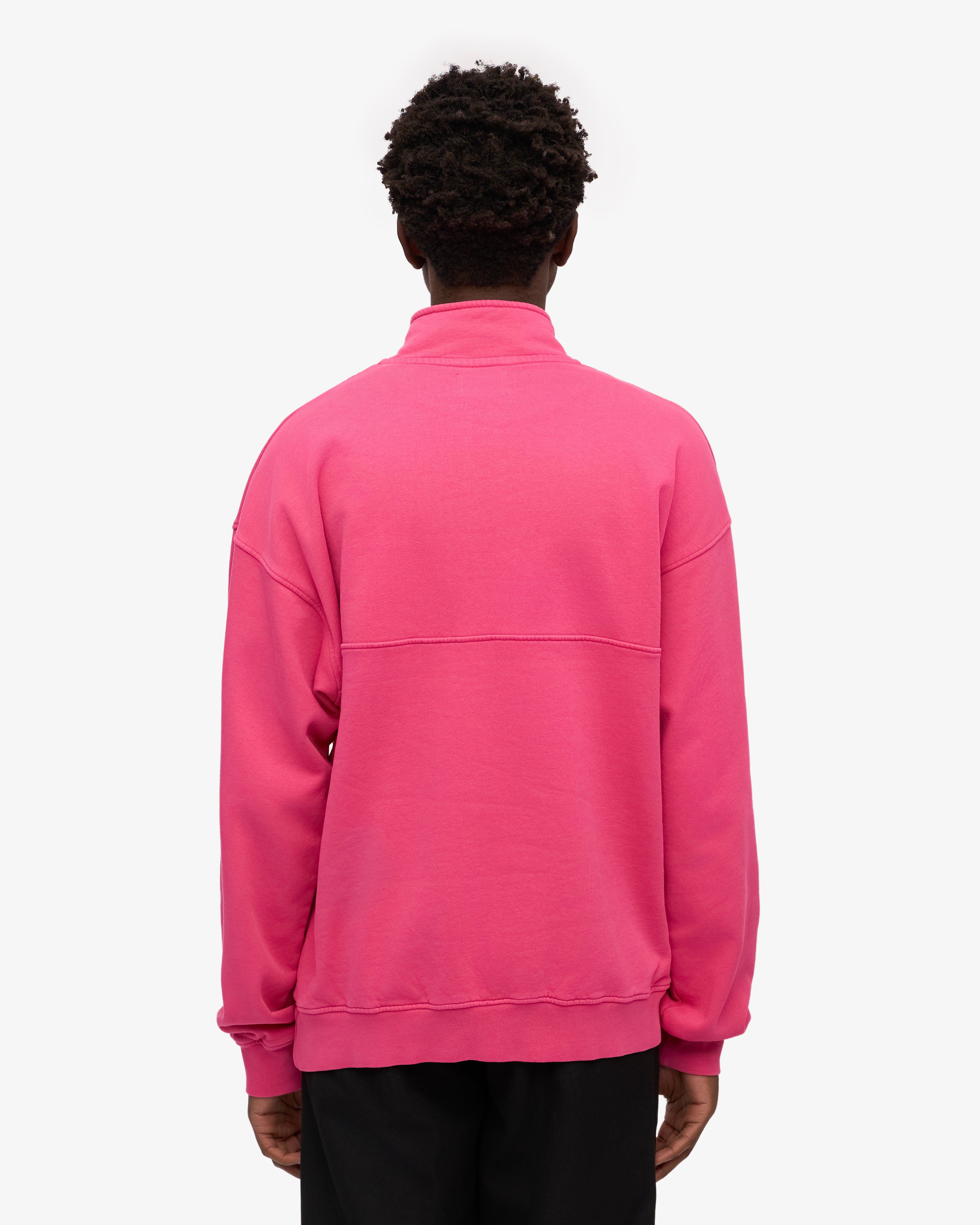 Organic Quarter Zip Sweatshirt for Women - Soft Bubblegum Pink Pullover for Casual Wear & Outdoor Activities