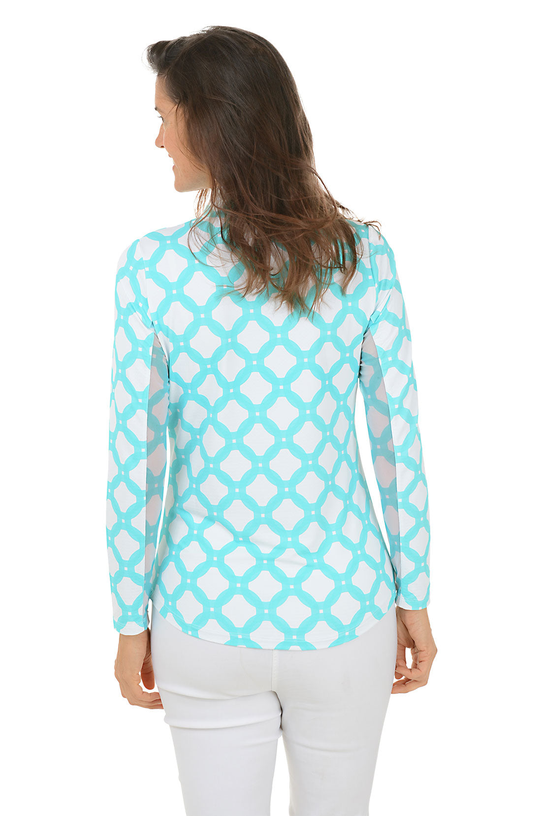 Turquoise UPF50+ Sun Protection Shirt for Women - Lightweight Long Sleeve UV Shirt for Beach, Hiking & Outdoor Activities