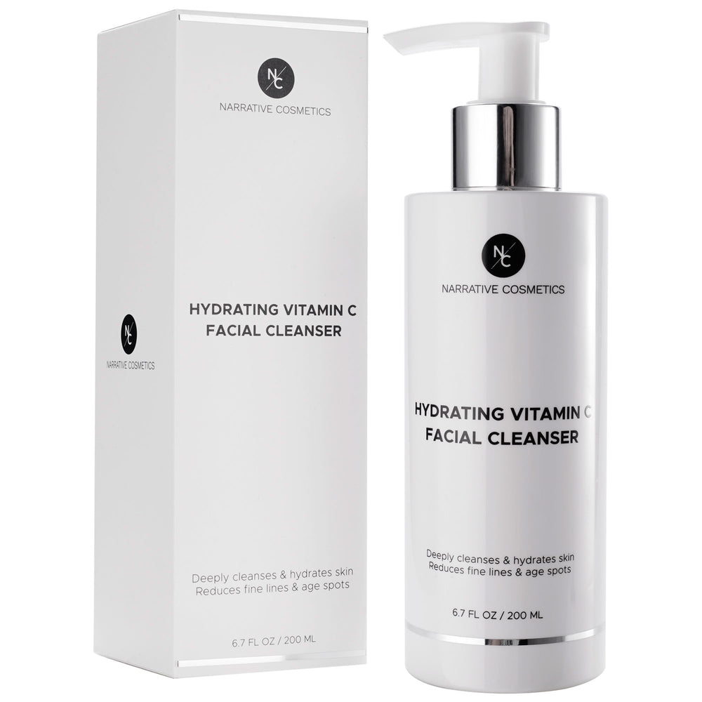 Narrative Cosmetics Vitamin C Face Wash Cleanser - Brightening & Anti-Aging Facial Cleanser for Glowing Skin | Perfect for Morning & Night Skincare Routine