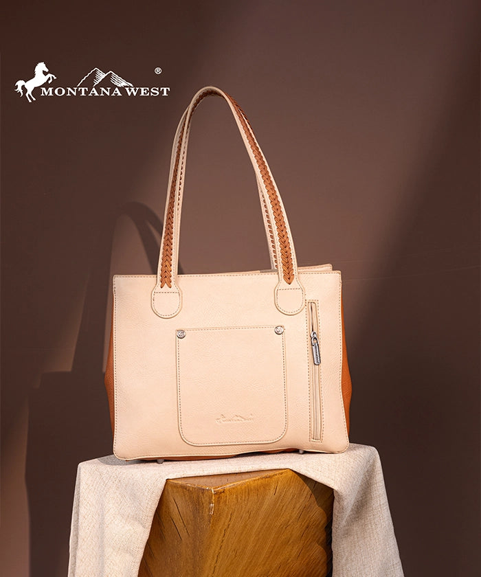 Montana West Leather Concealed Carry Tote Bag Set - Premium Gun Concealment Purse for Women | Perfect for Everyday Carry, Travel & Outdoor Activities