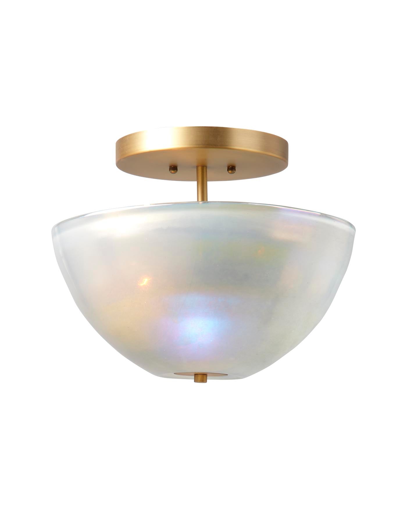 Vapor Bowl Semi Flush Mount Ceiling Light - Modern LED Fixture for Bedroom, Kitchen & Hallway Lighting