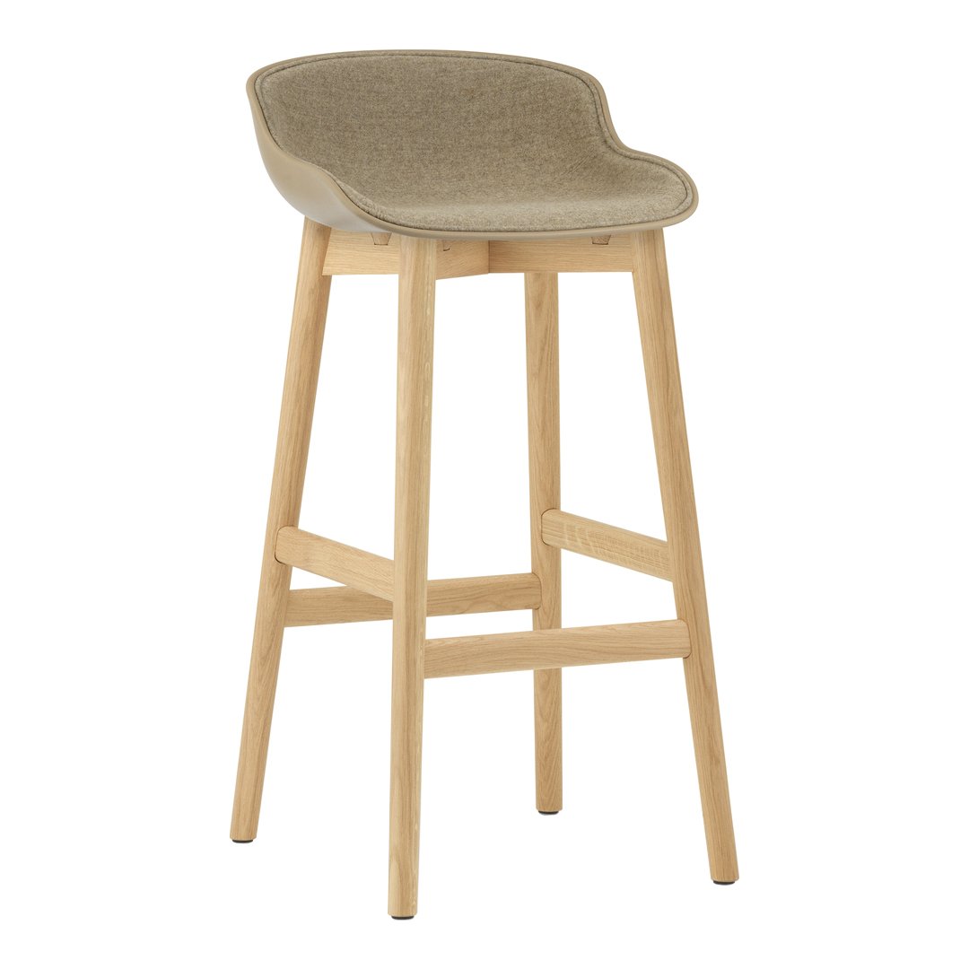 Premium Hyg Bar Stool with Comfortable Front Upholstery & Sturdy Wood Base - Perfect for Home Bars, Kitchen Islands & Modern Dining Areas
