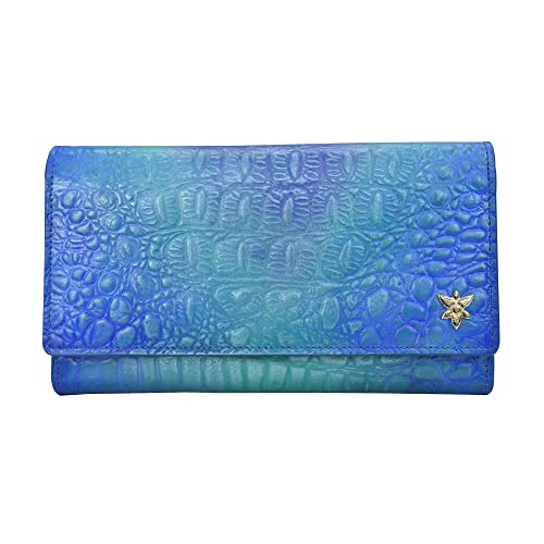 Croco Embossed Peacock