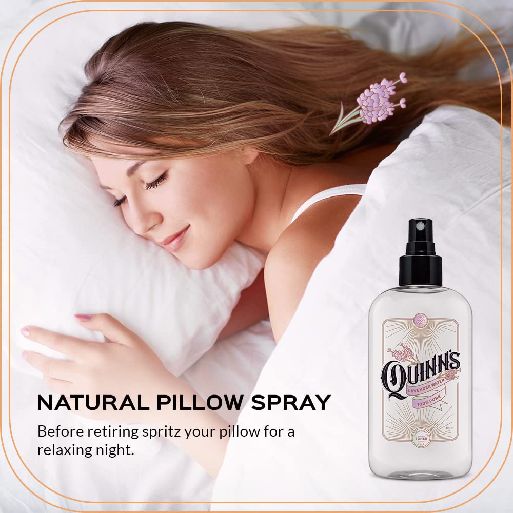 Quinn’s Alcohol-Free Witch Hazel Toner with Pink Grapefruit & Orange Peel (16 oz) & Lavender Hydrosol Facial Mist (8 oz) - Natural Skincare for Acne, Pores & Sensitive Skin | Daily Face Care Routine