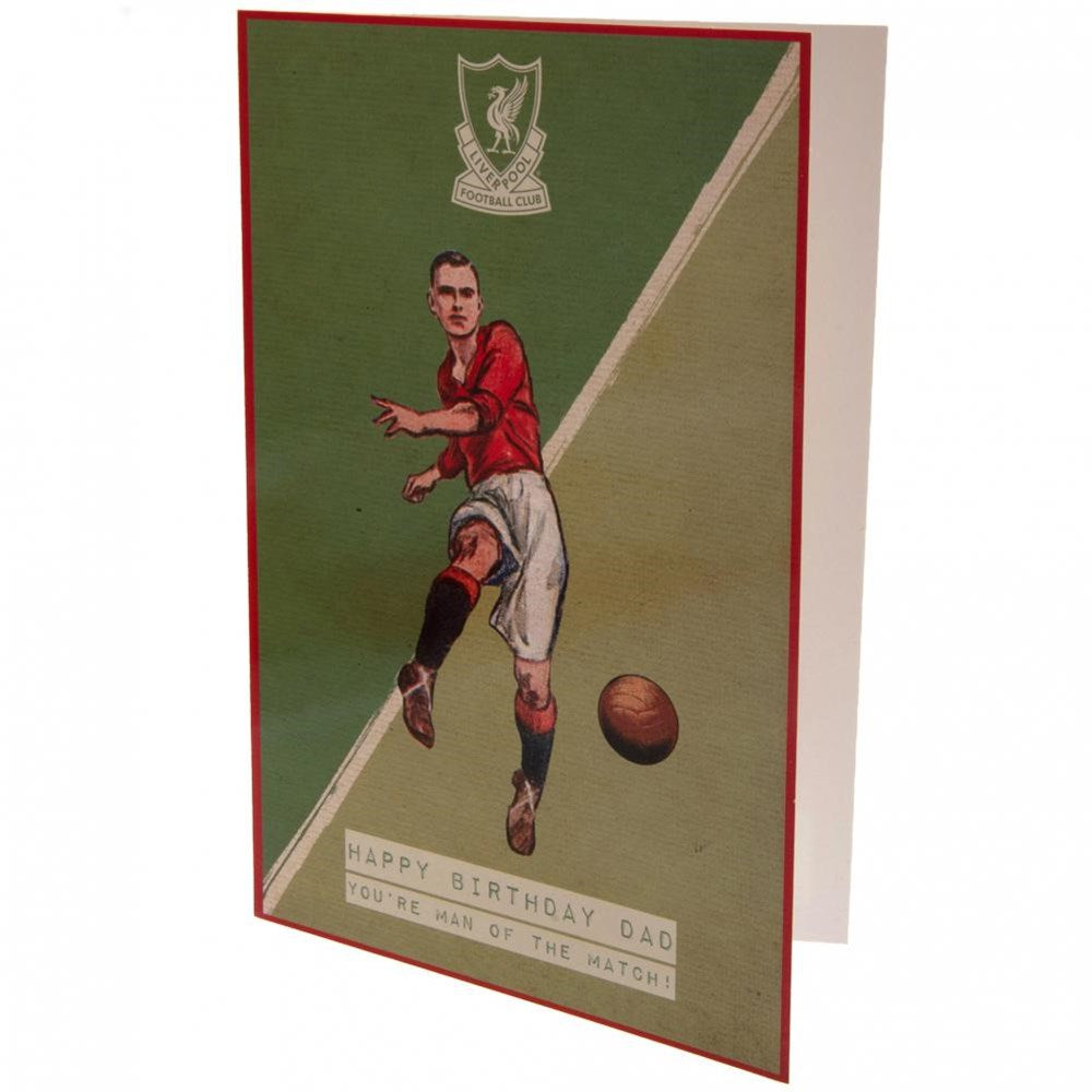 Liverpool FC Birthday Card for Dad - Vintage Retro Football Gift for Father's Day, Christmas & Special Occasions