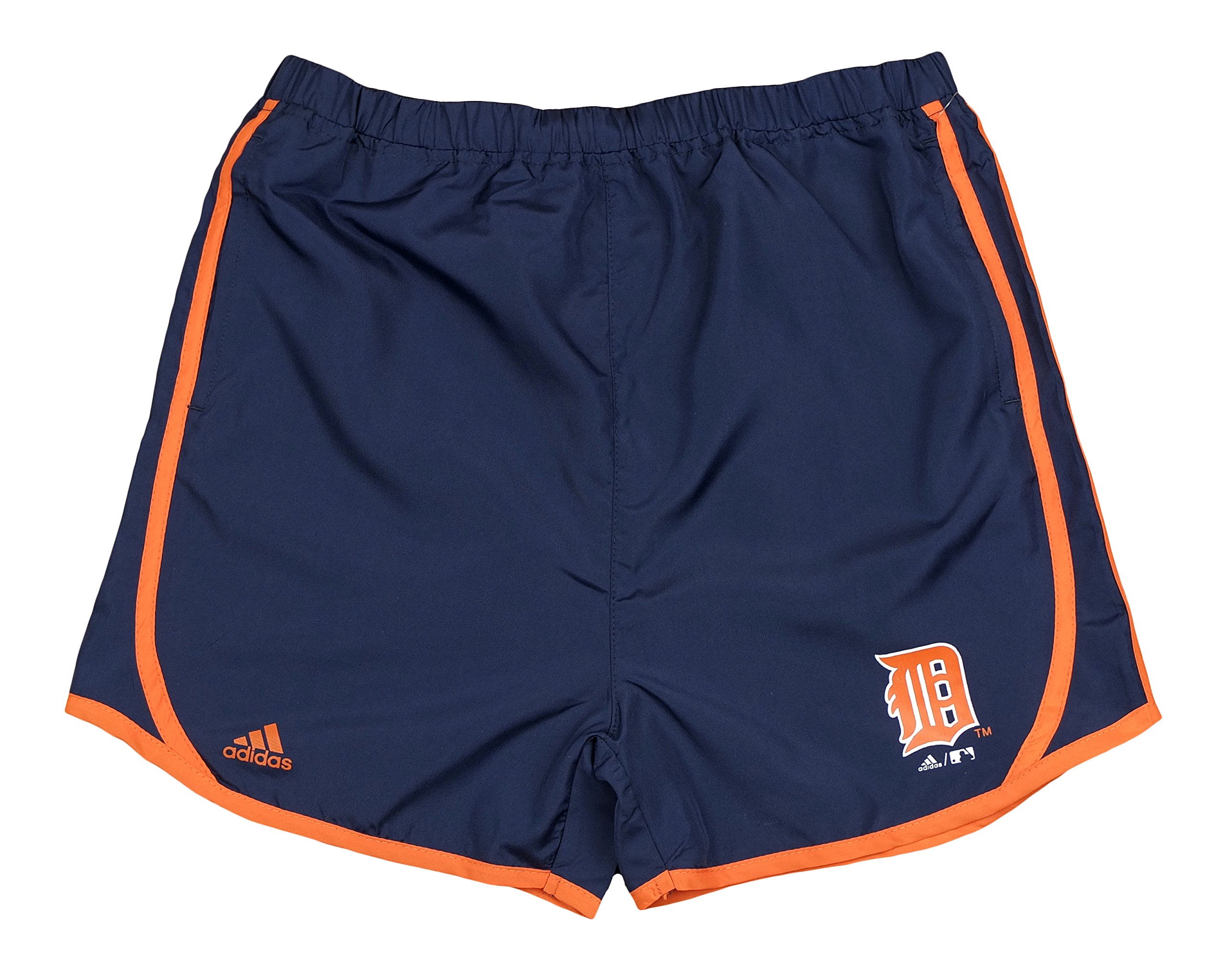 Adidas Detroit Tigers MLB Big Girls Lightweight Charger Shorts - Navy Blue, Size Large (14) | Comfortable Athletic Shorts for Baseball, Softball & Casual Wear
