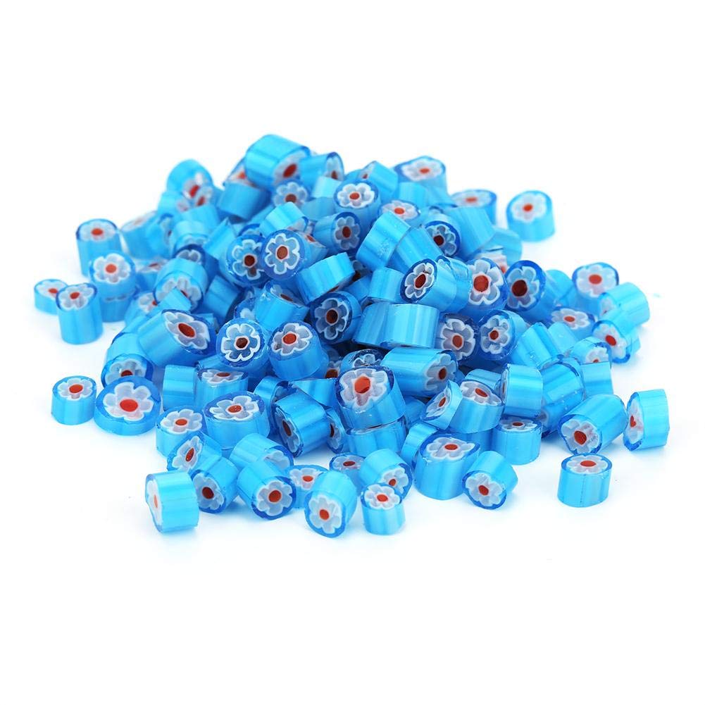 50g/Bag Colored Glaze Millefiori Glass Beads for Microwave Kiln Fusing - DIY Jewelry Making Supplies, Flower Pattern (#3) - Perfect for Pendants, Earrings & Resin Art Projects