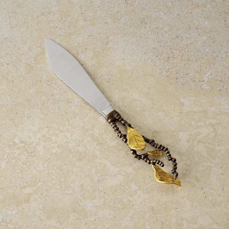Vintage Bloom Cake Server Set - Elegant Stainless Steel Dessert Knife & Spatula for Wedding, Birthday, and Party Cakes - Perfect for Baking, Serving, and Gifting