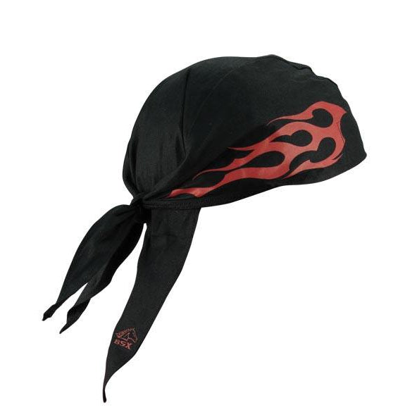 BSX FireRag FR Doo Rag - Breathable & Moisture-Wicking Headwear for Motorcycle Riders, Outdoor Sports & Work - Black (BC5D BK) - Perfect for Biking, Construction & Hot Weather Activities